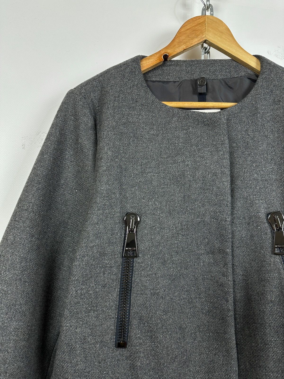 Moncler Moncler Euphemia Giubbotto Grey Wool Coat Jacket Size XL / US 12-14 / IT 48-50 - 8 Thumbnail
