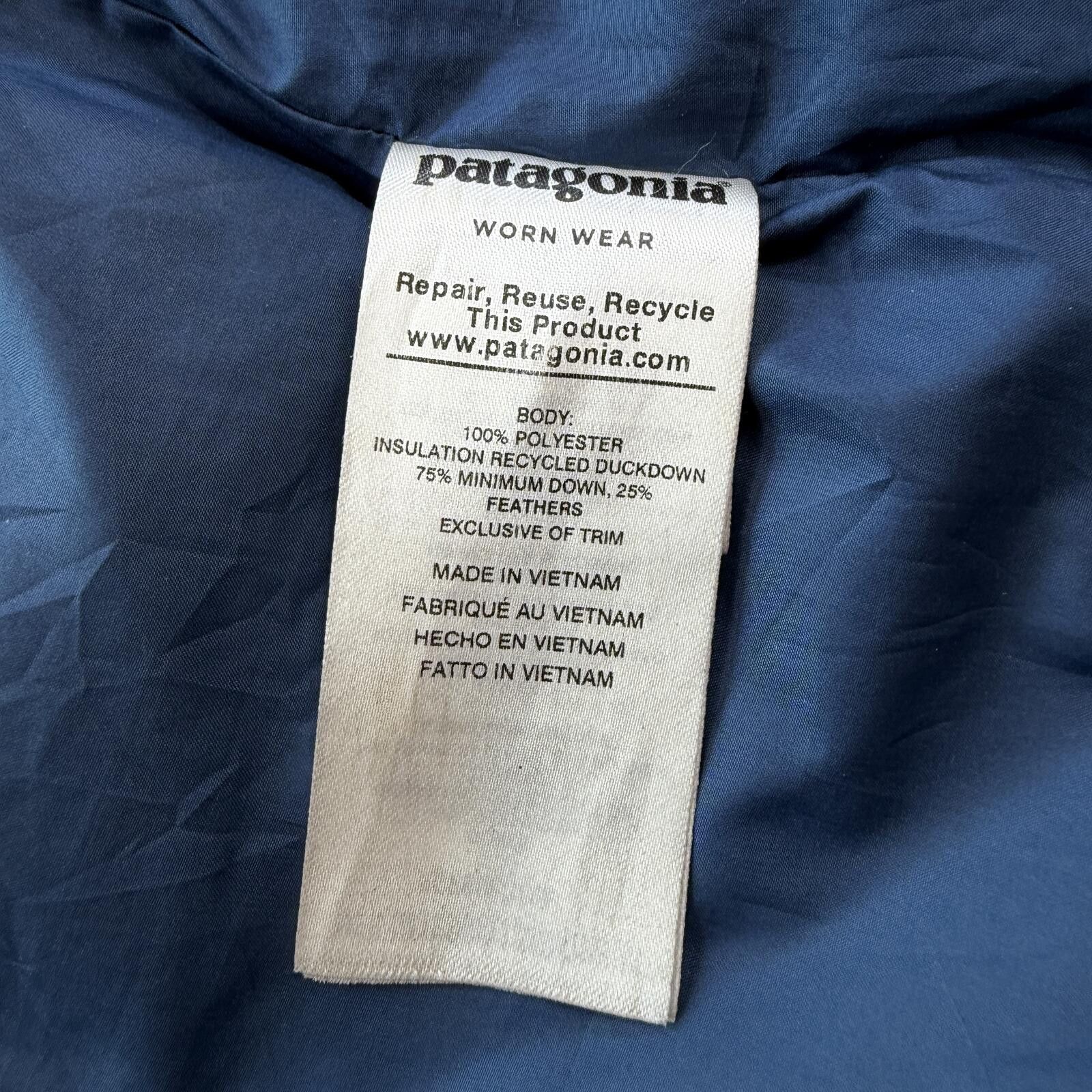 Patagonia Patagonia Navy Down Hooded Parka Jacket S Fleece Winter Coat Size S / US 4 / IT 40 - 8 Thumbnail