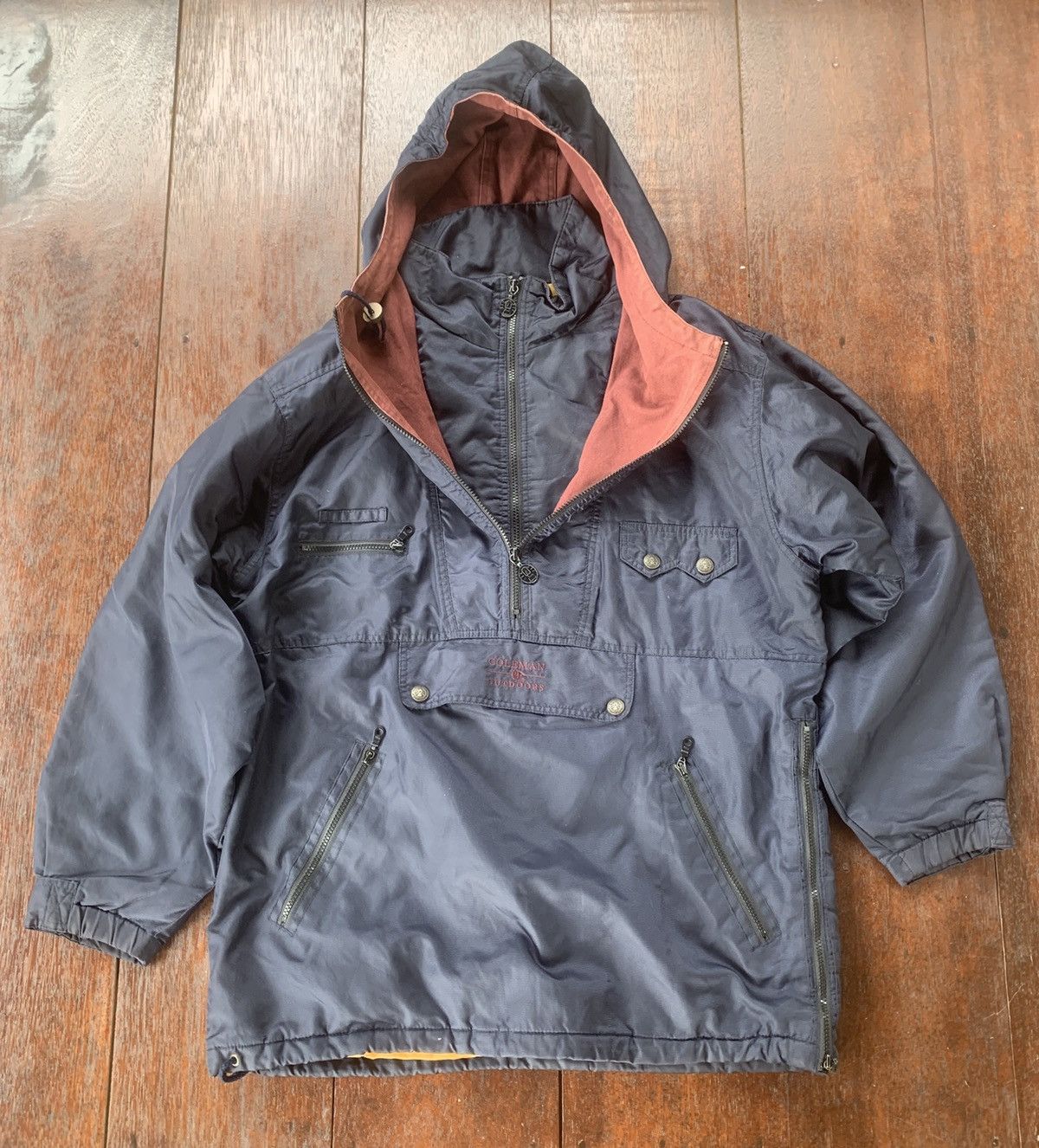 Coleman × Vintage Vintage Coleman anorak multi pocket hoodie jacket Size US L / EU 52-54 / 3 - 1 Thumbnail