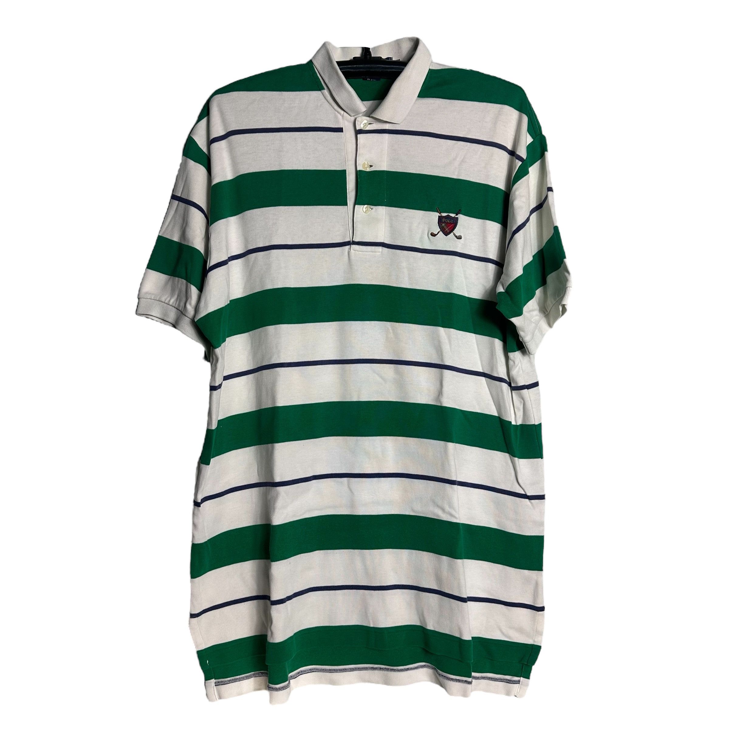 Polo Ralph Lauren 🔥RARE🔥Vintage Polo Ralph Lauren Stripe Polo Shirt Size US L / EU 52-54 / 3 - 1 Thumbnail