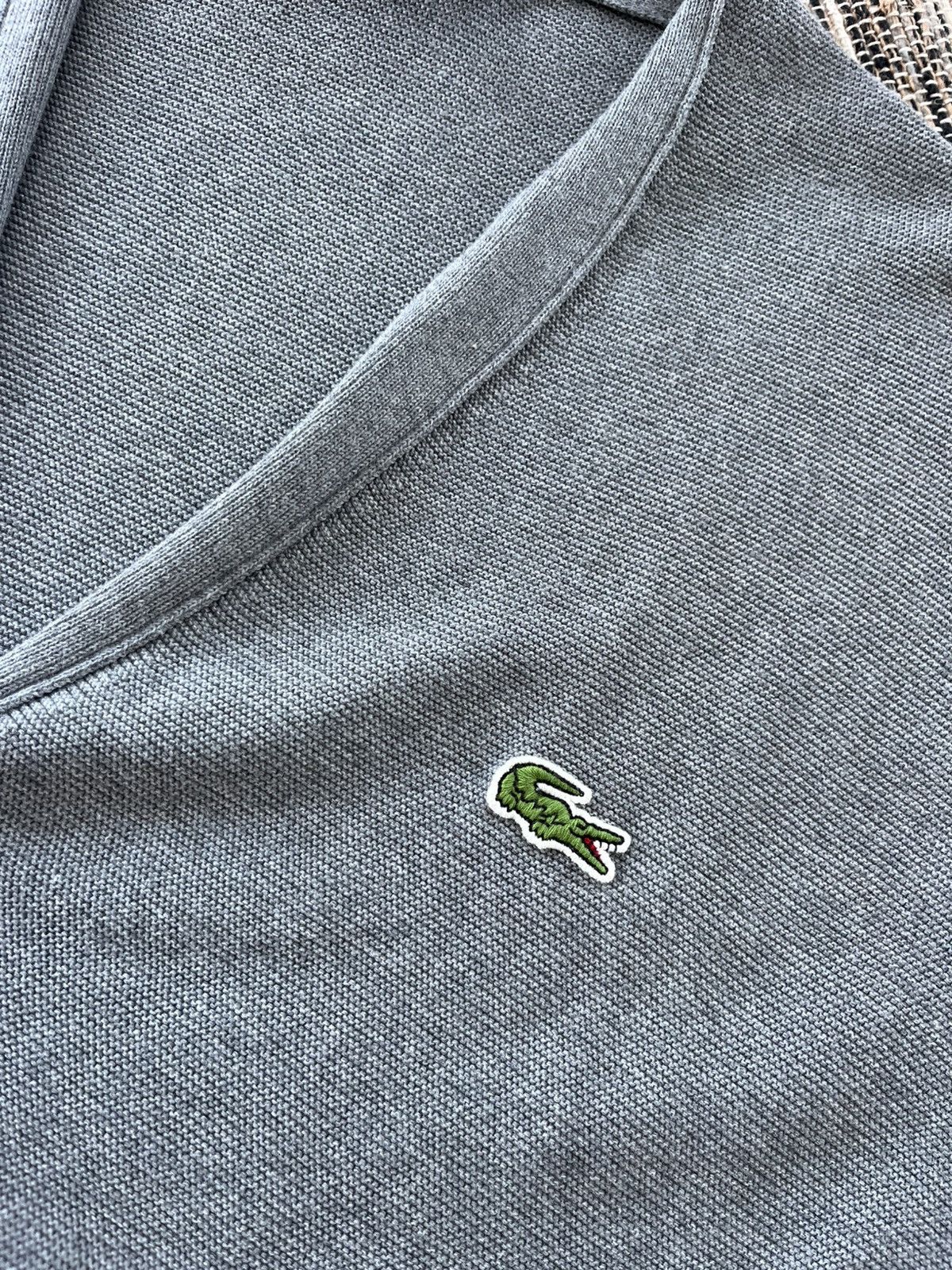 Lacoste Vintage Lacoste Grey Avantgarde Unisex Cardigan Luxury Y2K Size US L / EU 52-54 / 3 - 9 Thumbnail