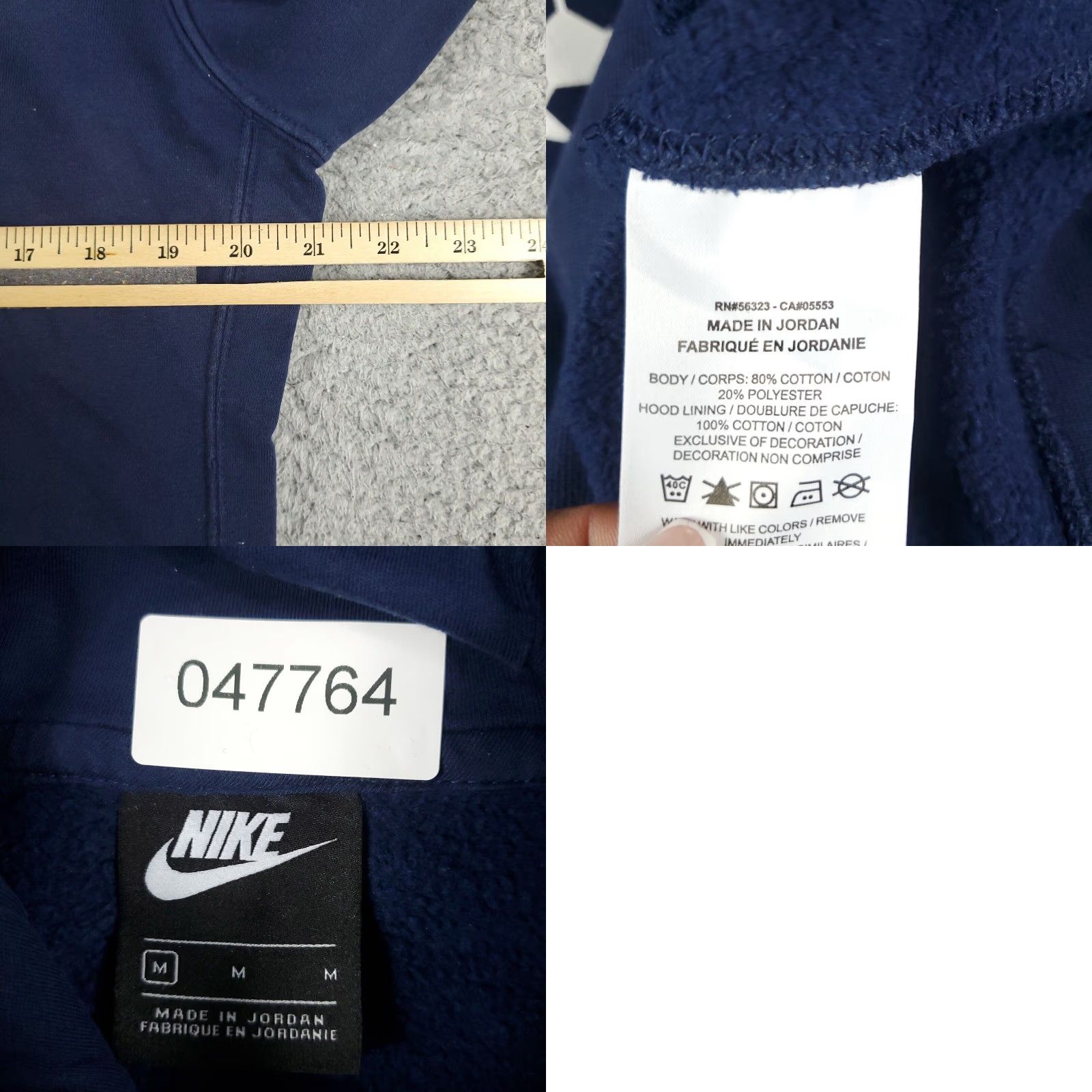 Nike Nike Hoodie Womens M Blue Swoosh Pullover Logo Mock Neck Drawstring Regular Sweatshirt Crew Neck Knitted Sweatshirt All Seasons Size M / US 6-8 / IT 42-44 - 8 Thumbnail