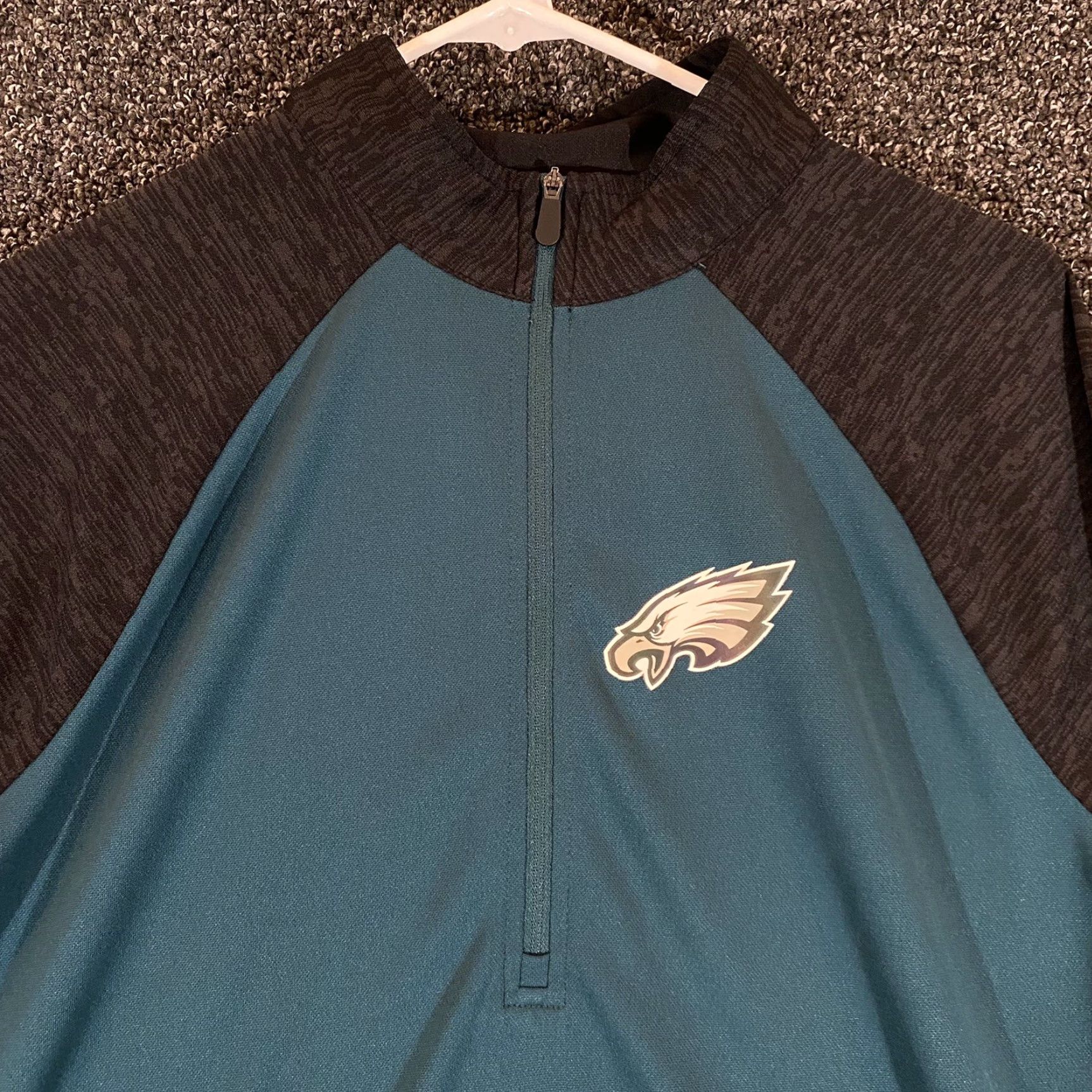 NFL Majestic Philadelphia Eagles Pullover Mens Large Green NFL Cool Base 1/2 Zip Size US L / EU 52-54 / 3 - 2 Thumbnail