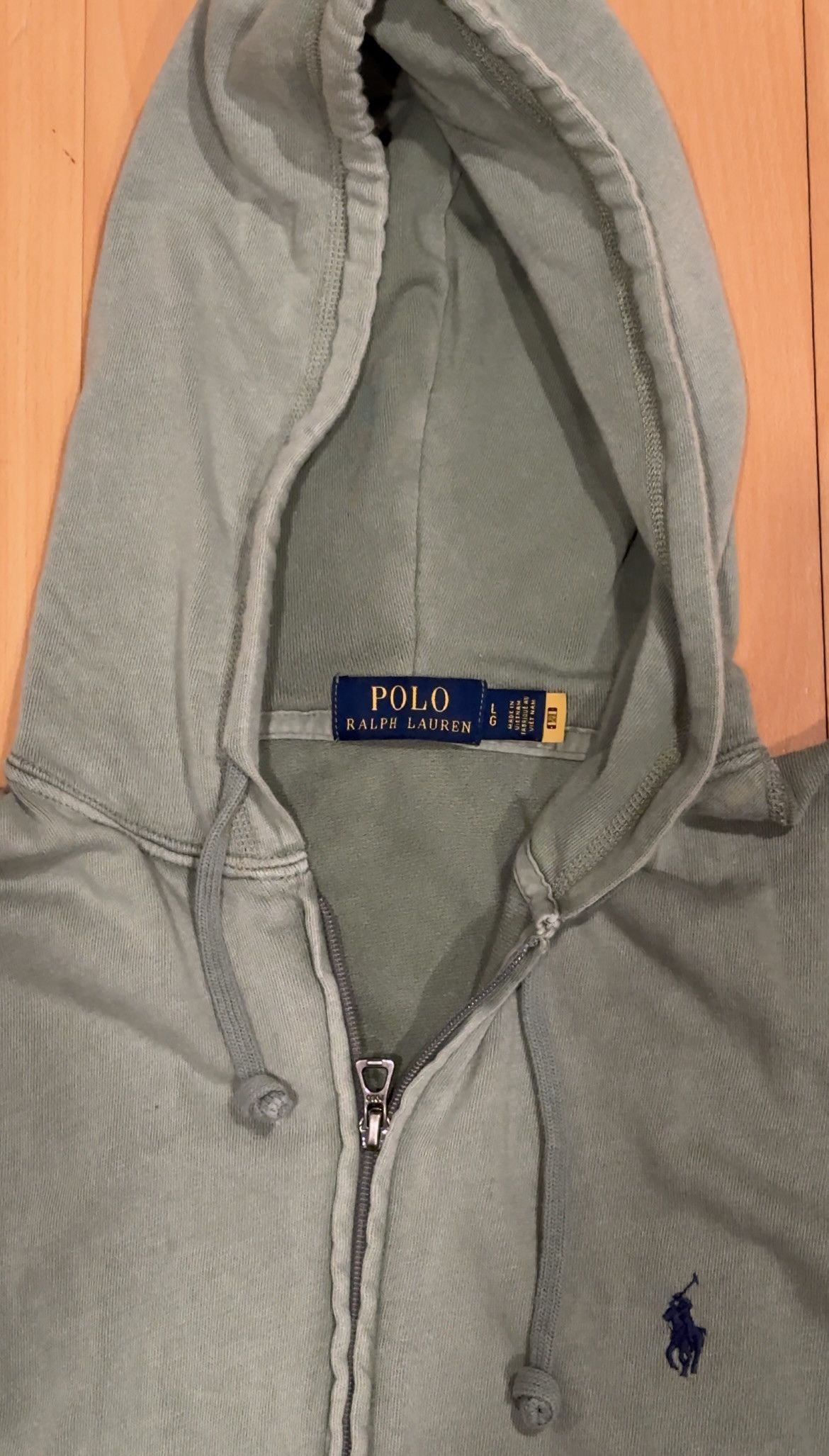 Polo Ralph Lauren Vintage Polo Ralph Lauren Green Zip Up Hoodie Y2K Size L / US 10 / IT 46 - 4 Thumbnail