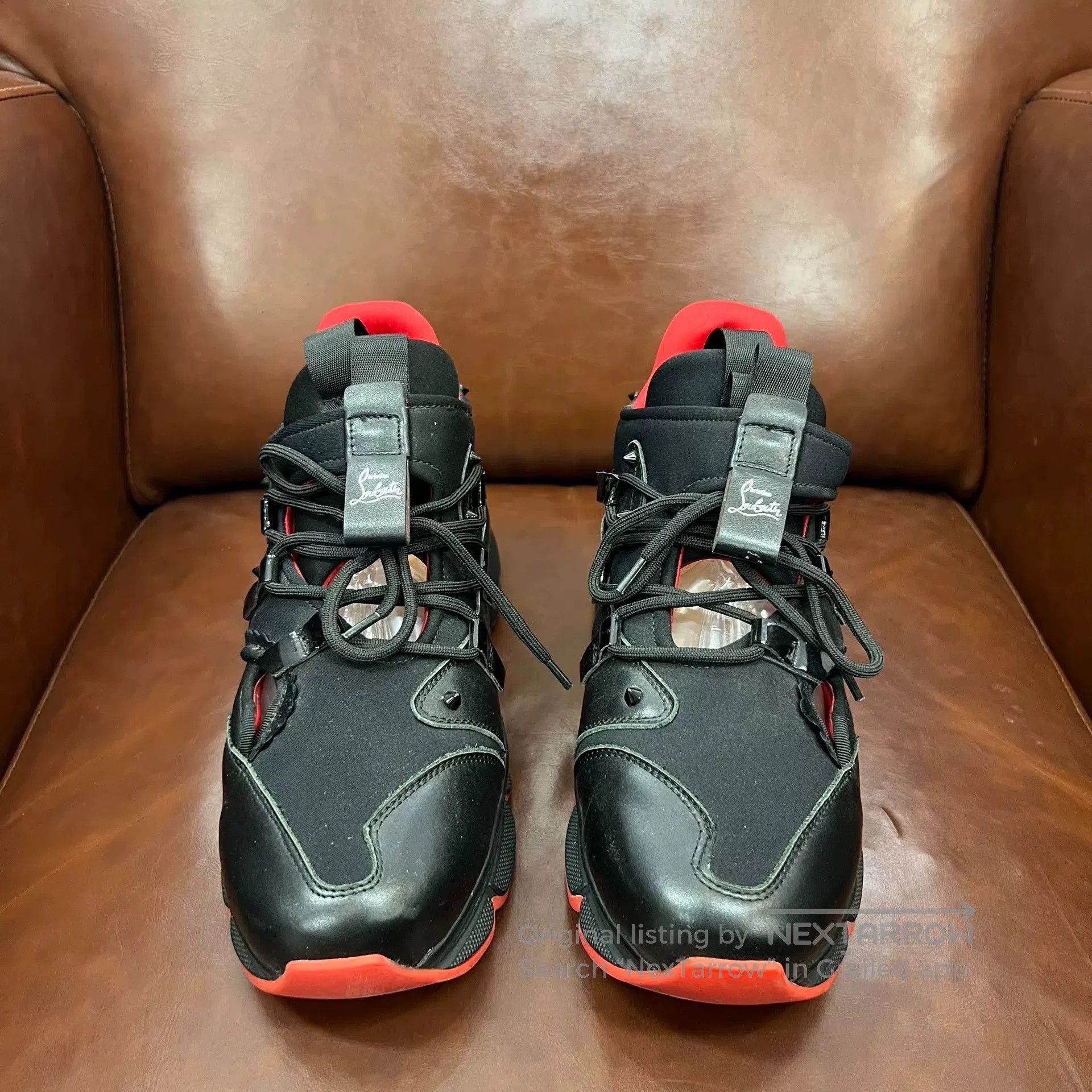 Christian Louboutin Christian Louboutin CL Black Red Sneakers. Size US 9.5 / EU 42-43 - 2 Thumbnail