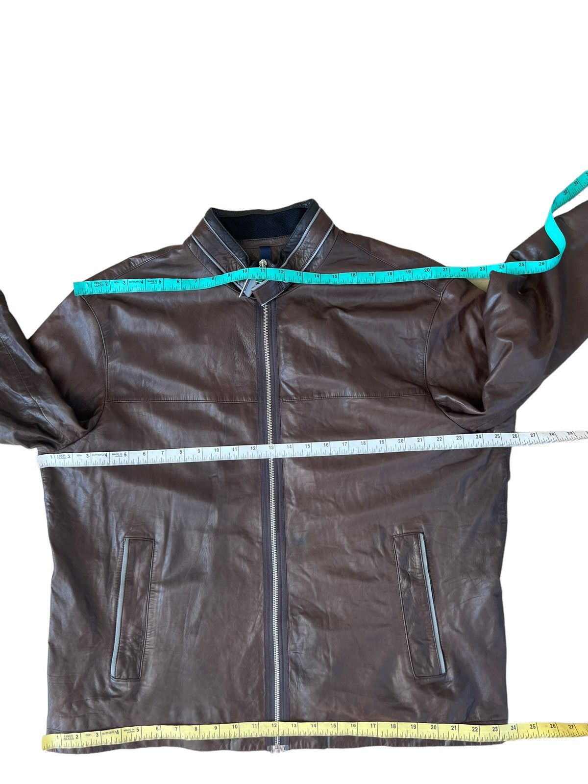 Ermenegildo Zegna Zegna Sport Patina Brown Leather Jacket Size US XXL / EU 58 / 5 - 3 Thumbnail