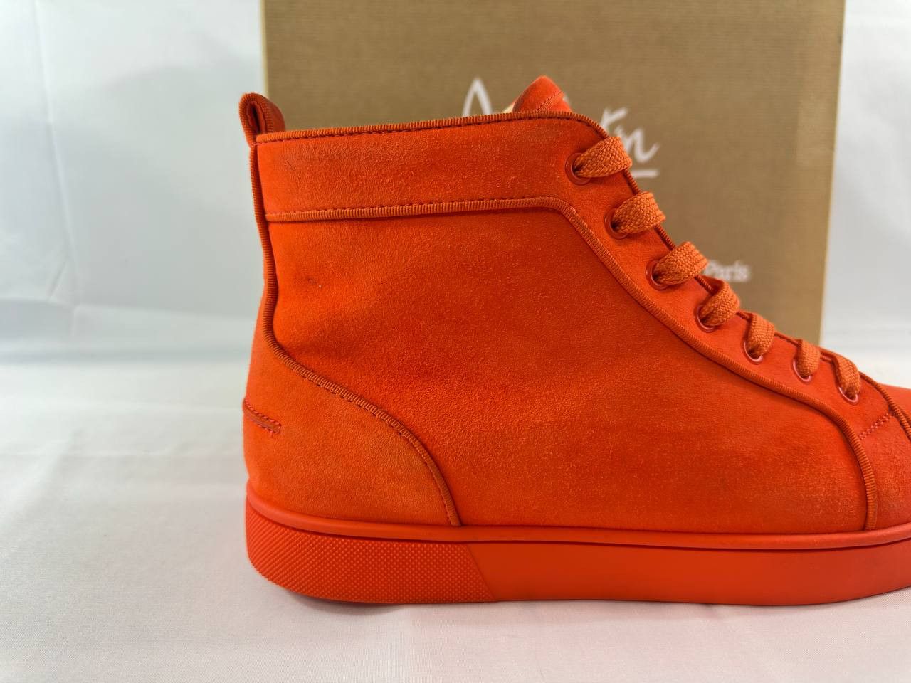 Christian Louboutin Christian Louboutin Louis Orlato Flat Sneakers Orange Suede Size US 11 / EU 44 - 3 Thumbnail