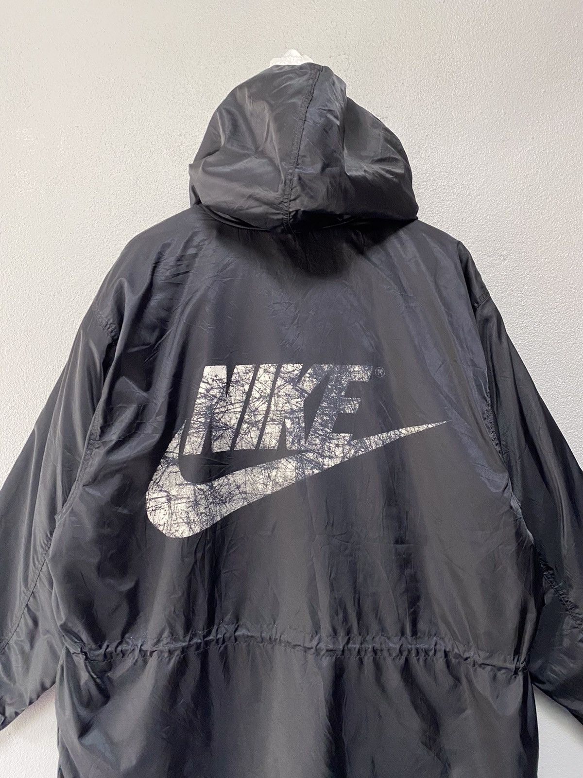 Nike × Vintage Nike puffer long jacket big logo with hoodie (J3) Size US L / EU 52-54 / 3 - 7 Thumbnail