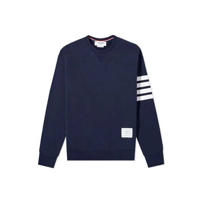 Thom Browne Thom Browne Classic Navy Crewneck Sweatshirt for Men Size US M / EU 48-50 / 2 - 1 Thumbnail