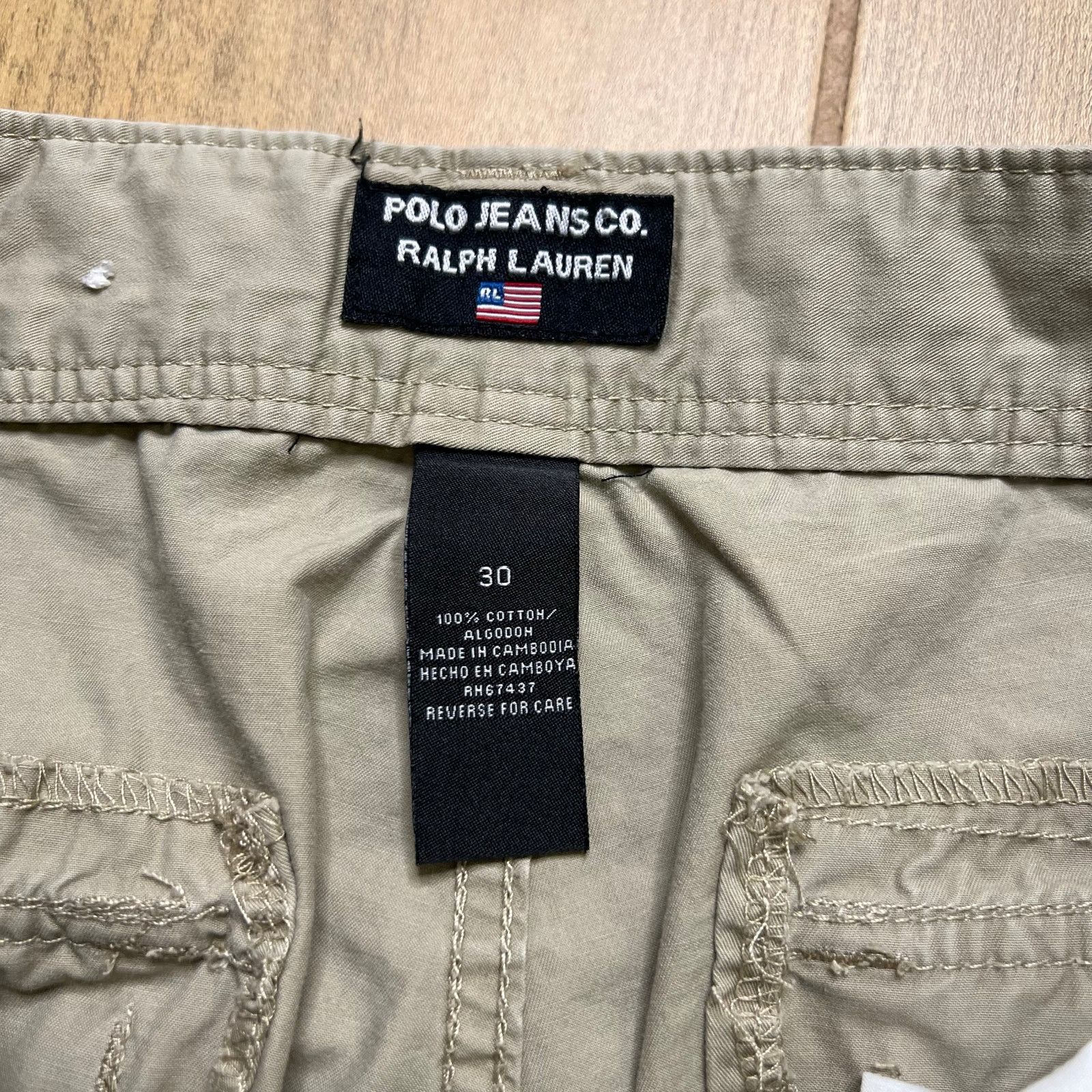 Polo Ralph Lauren Vintage Polo Ralph Lauren Ripstop Cargo Shorts Military 30 Size US 30 / EU 46 - 3 Thumbnail