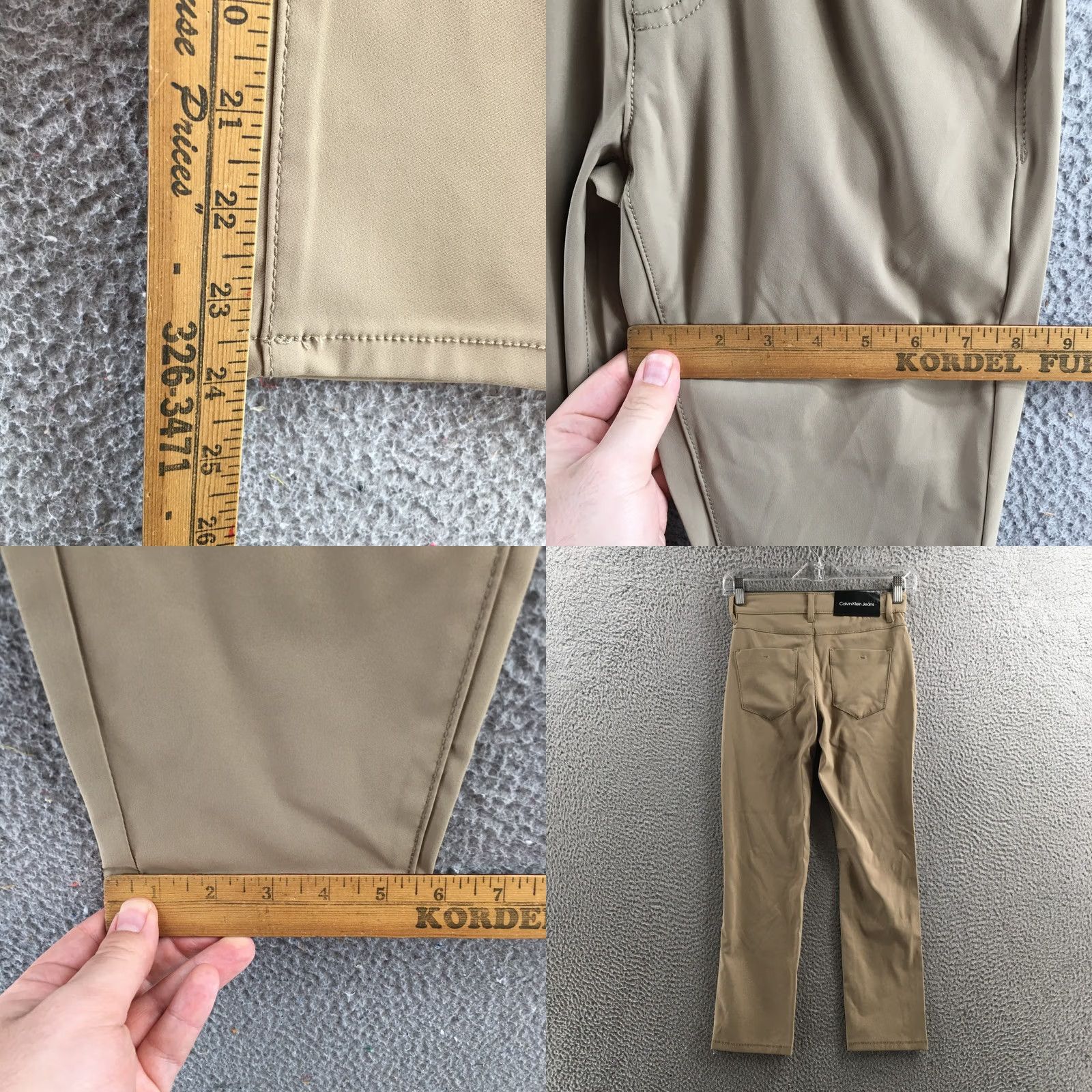 Calvin Klein Calvin Klein Pants Womens 8 Khaki Stretch Zip Fly Straight Leg Casual Fit - Regular Size 30" / US 8 / IT 44 - 8 Thumbnail