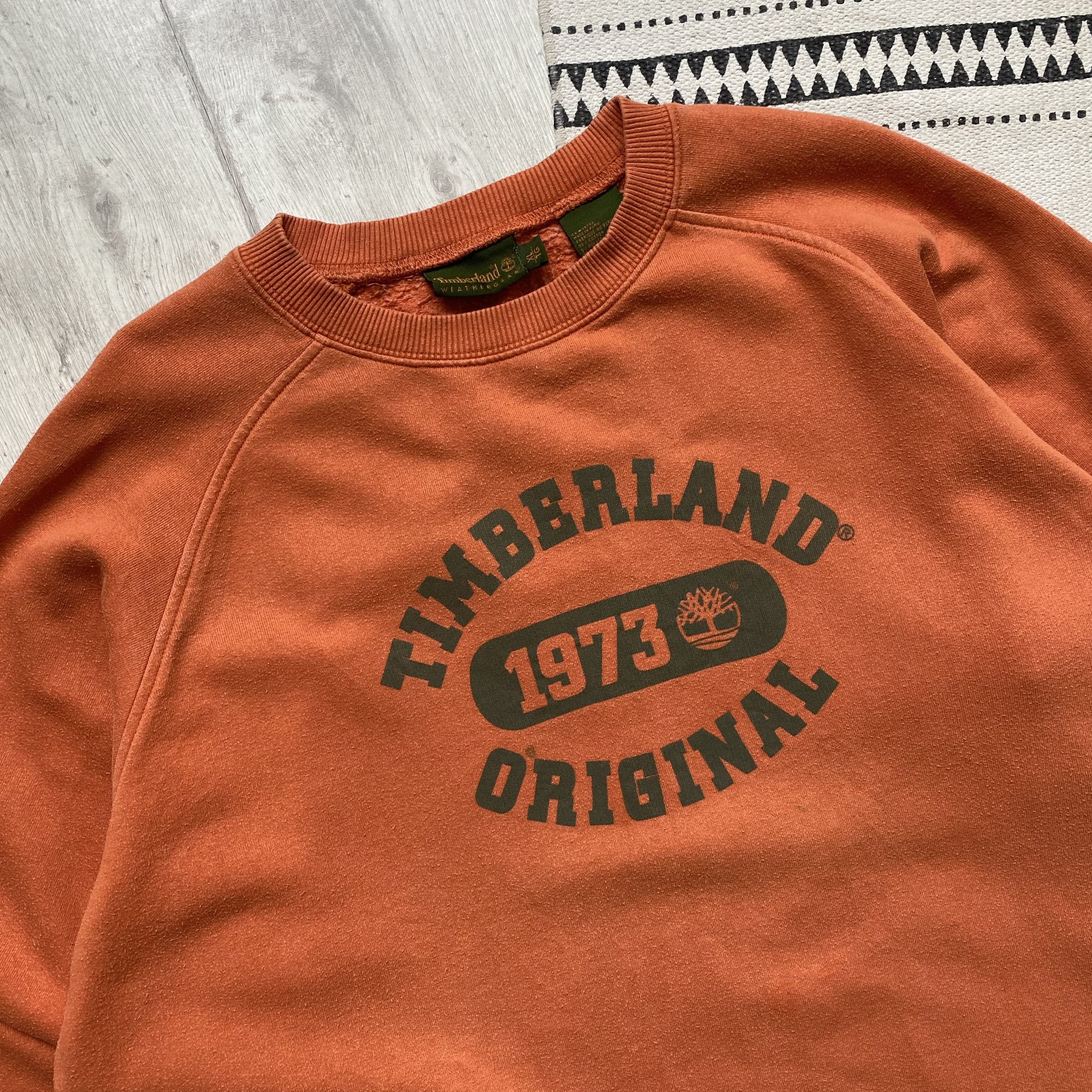Timberland 🍊 Vintage Timberland Sweatshirt 90s Big Logo Pullover Size US XL / EU 56 / 4 - 3 Thumbnail