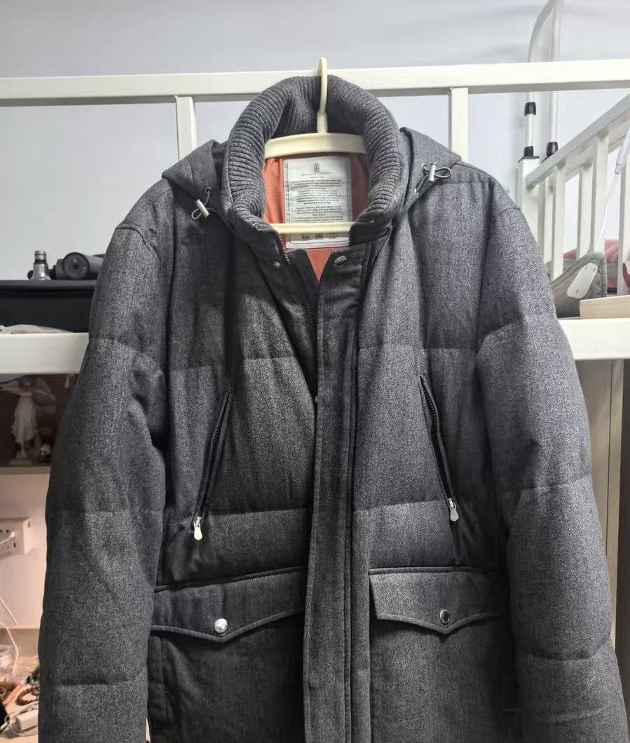 Brunello Cucinelli Brunello Cucinelli Men's Cashmere Down Jacket Size US XL / EU 56 / 4 - 1 Thumbnail