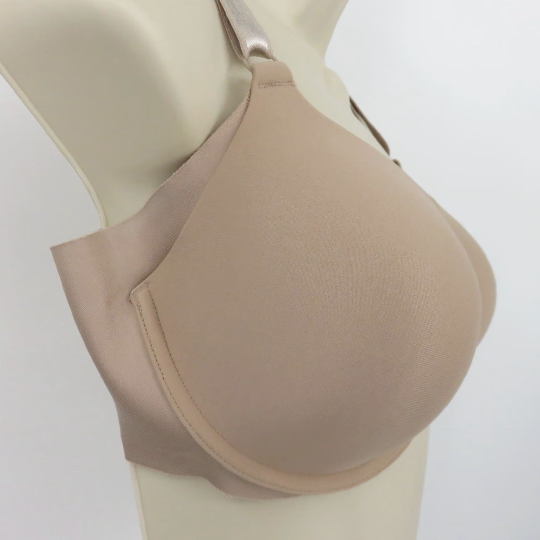 Vintage Warners 38C 01356 No Side Effects Full Coverage Underwire Bra Solid Beige Lined Size ONE SIZE - 3 Thumbnail