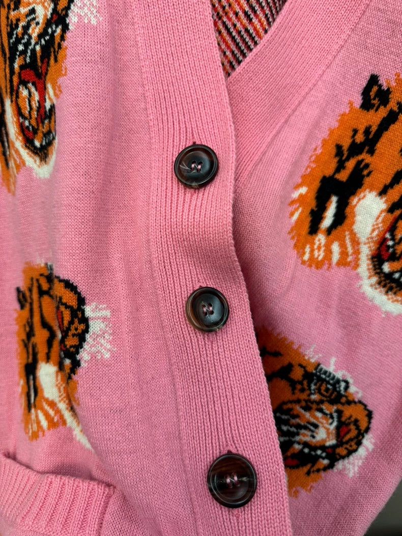 Gucci Gucci Tiger head knitted cardigan coat Size S / US 4 / IT 40 - 2 Thumbnail