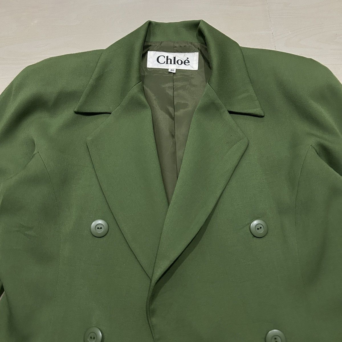 Other Chloé Breasted Blazer Green Size 40R - 6 Thumbnail