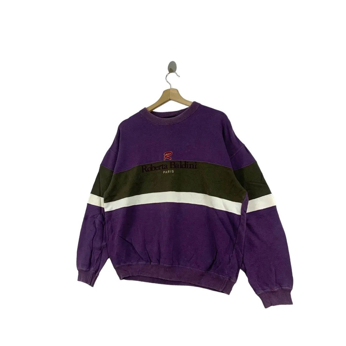 Vintage Vintage ROBERTA BALDINI PARIS Embroidered Striped Size XL / US 12-14 / IT 48-50 - 4 Thumbnail