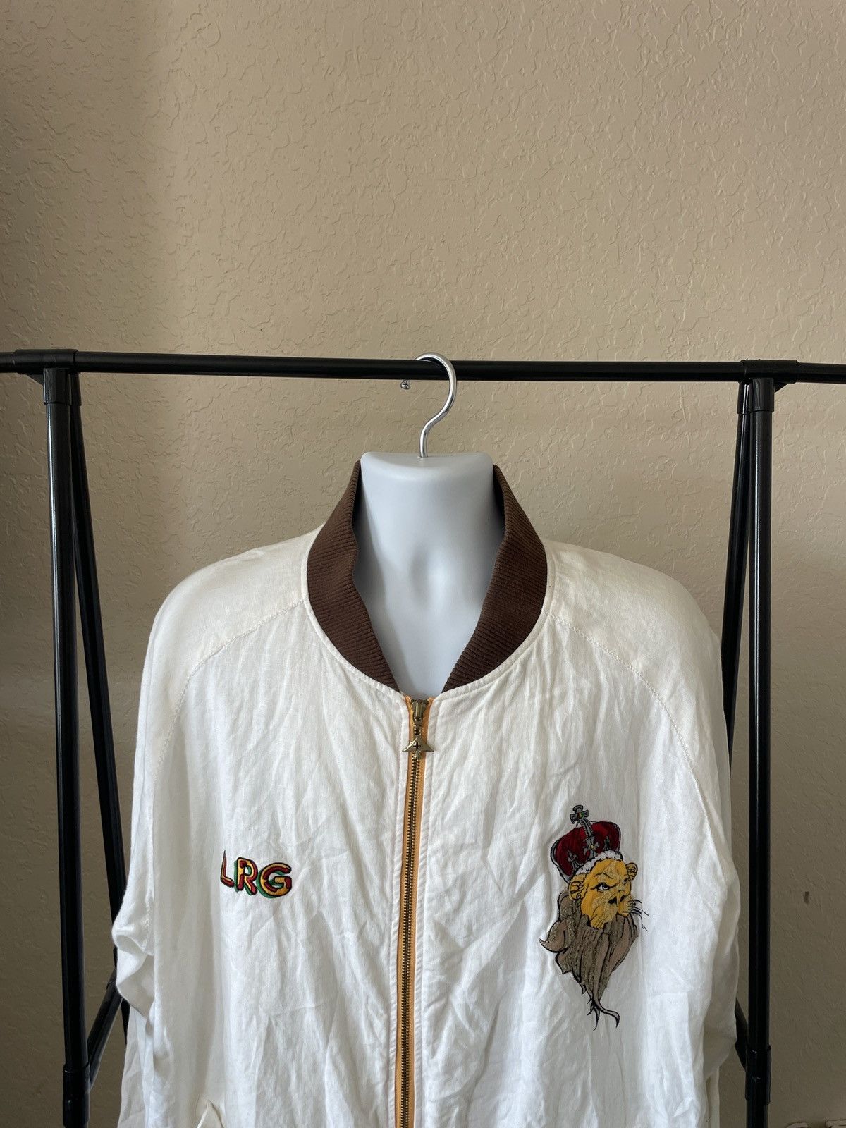 LRG Lion of Tribe of Judah Linen Coach’s track jacket Size US XXL / EU 58 / 5 - 2 Thumbnail