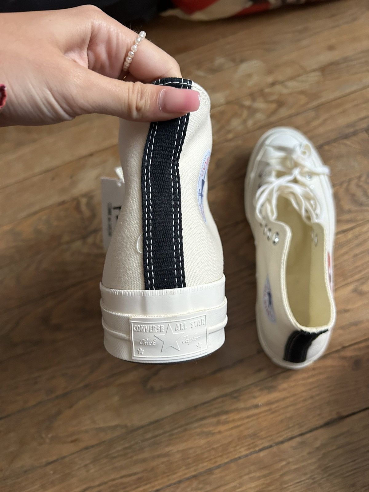 Comme des Garcons PLAY × Converse Sneakers montantes Converse x Comme des Garçons PLAY Blanc Size US 7 / EU 40 - 14 Thumbnail