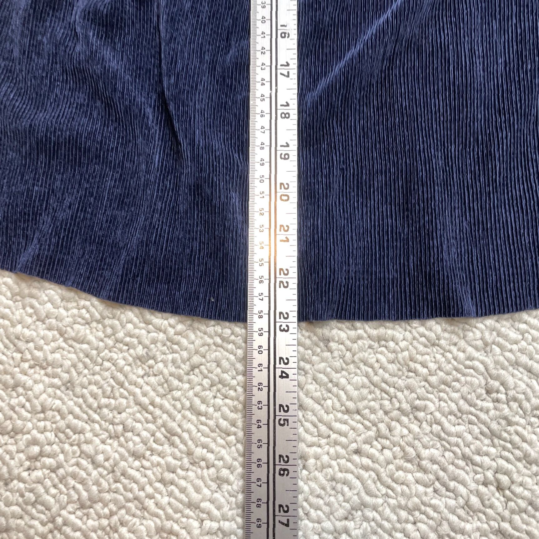 Vintage Absolutely Famous Blouse Womens L Blue Solid Ribbed Stretch Layered Sleeveless Round Neck Casual Shirt Size L / US 10 / IT 46 - 3 Thumbnail