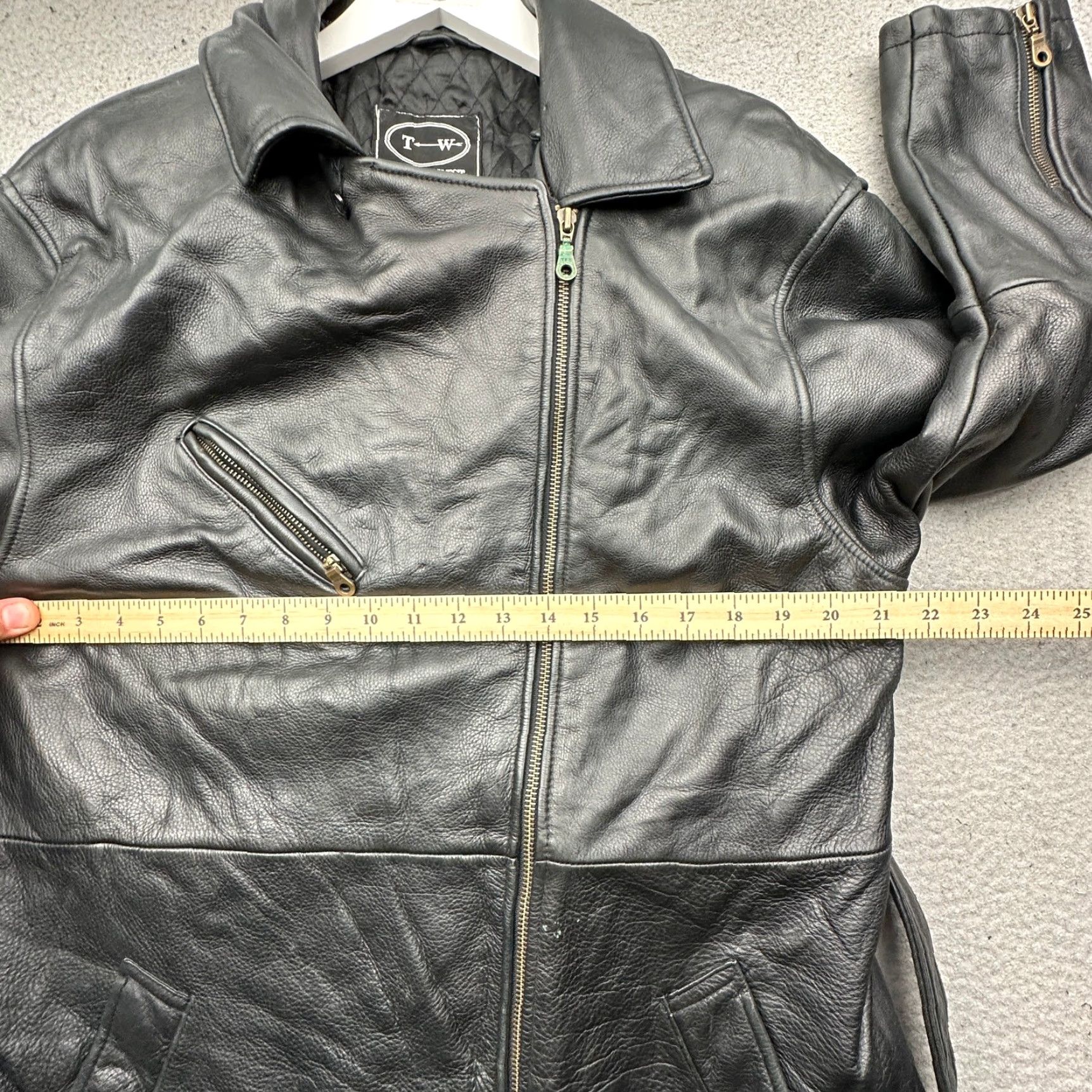 Vintage VINTAGE Tannery West Belted Motorcycle Leather Coat Jacket Womens Medium Quilted Lined Black Womens Jacket Size M / US 6-8 / IT 42-44 - 5 Thumbnail