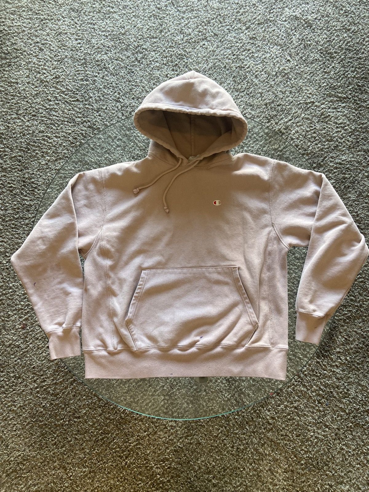 Champion 00’s Men’s Champion Reverse Weaved Light Pink Hoodie Size US L / EU 52-54 / 3 - 1 Thumbnail