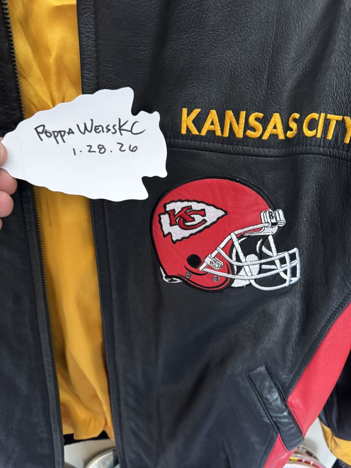 G-III Vintage 90s G-III Carl Banks Kansas City Chiefs Leather Size US M / EU 48-50 / 2 - 10 Thumbnail
