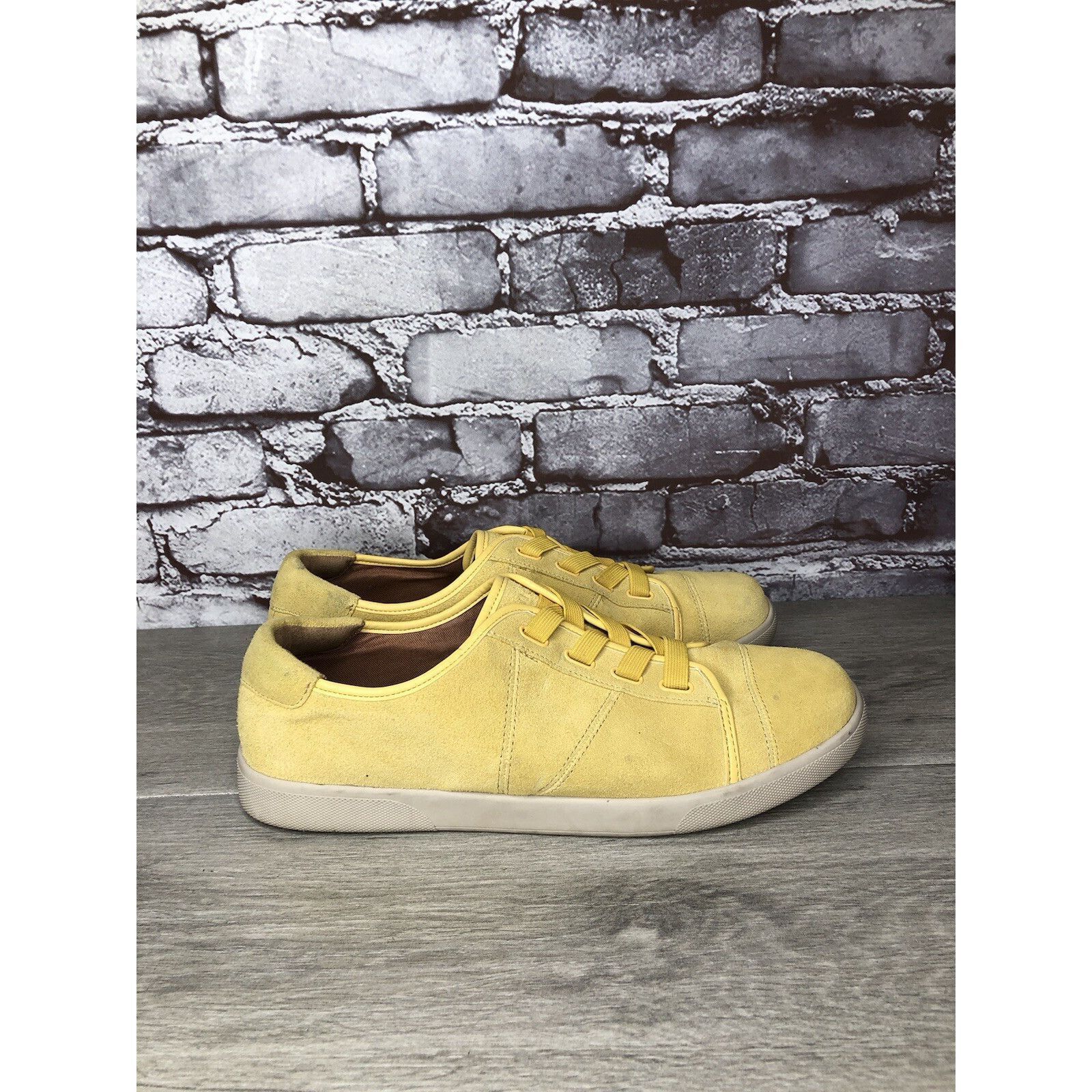 Other Vionic Jean Yellow Suede Casual Comfort Lace Sneakers Shoes Size US 9.5 / IT 39.5 - 1 Thumbnail