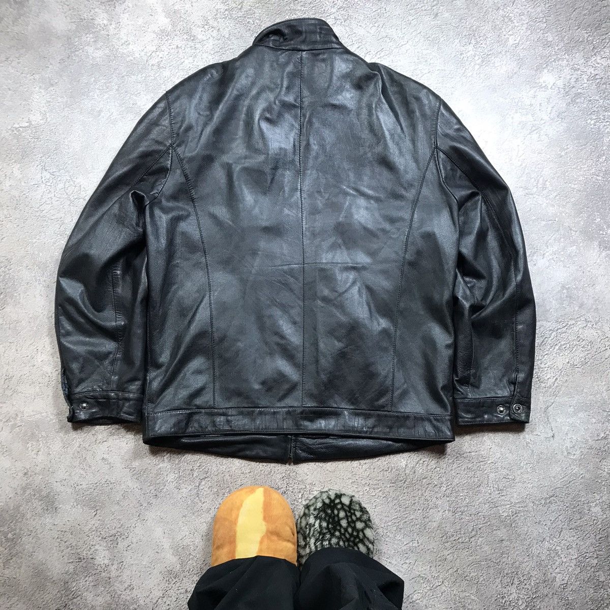 Vintage Vintage Y2K Faded Leather Jacket Streetwear Skate Graphic L Size US L / EU 52-54 / 3 - 6 Thumbnail