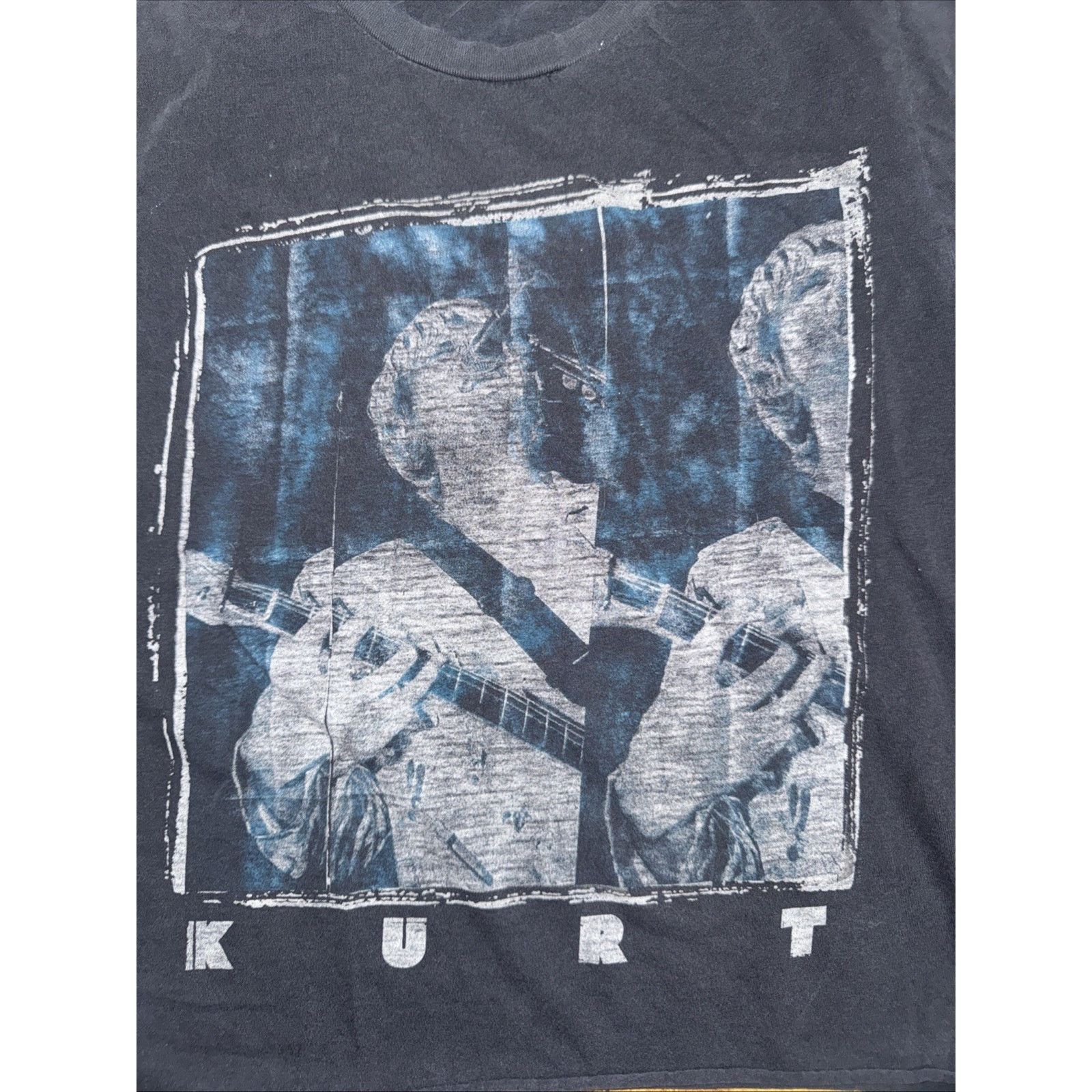 Band Tees × Nirvana × Vintage Vintage Paper Thin Kurt Cobain Graphic T-Shirt Cropped XS Size US XS / EU 42 / 0 - 2 Thumbnail