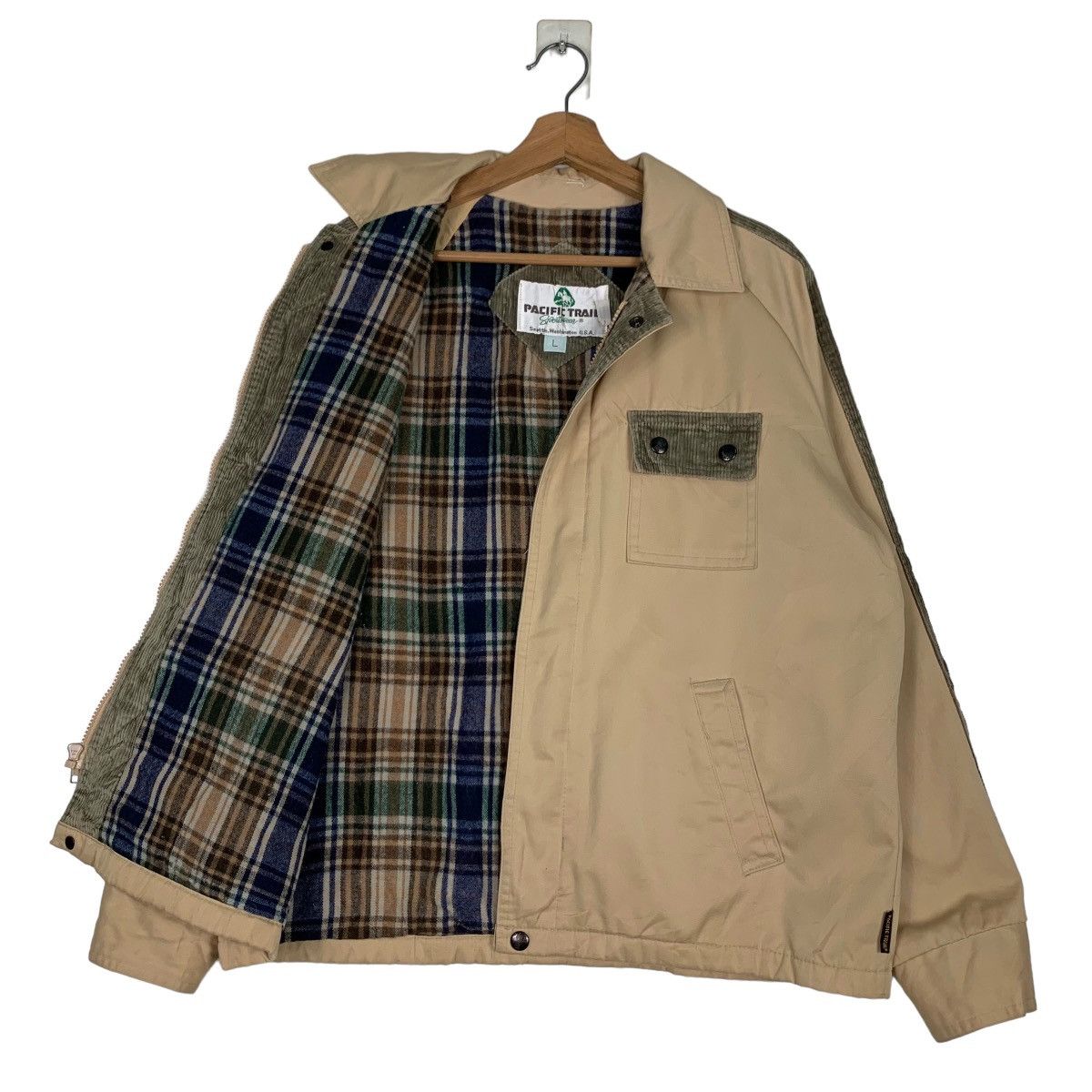 Japanese Brand PACIFIC TRAIL Tartan Lined Casual Jacket #0880-C39 Size US L / EU 52-54 / 3 - 9 Thumbnail