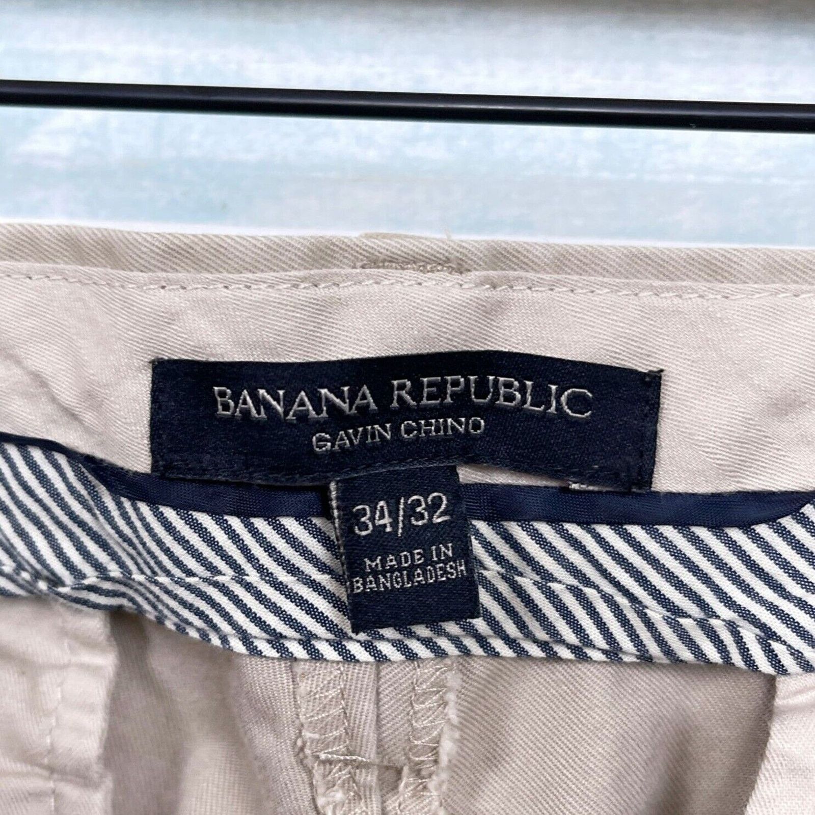 Banana Republic Banana Republic Gavin Chino Pants Beige Khaki Mens 34x31 Size US 34 / EU 50 - 6 Thumbnail