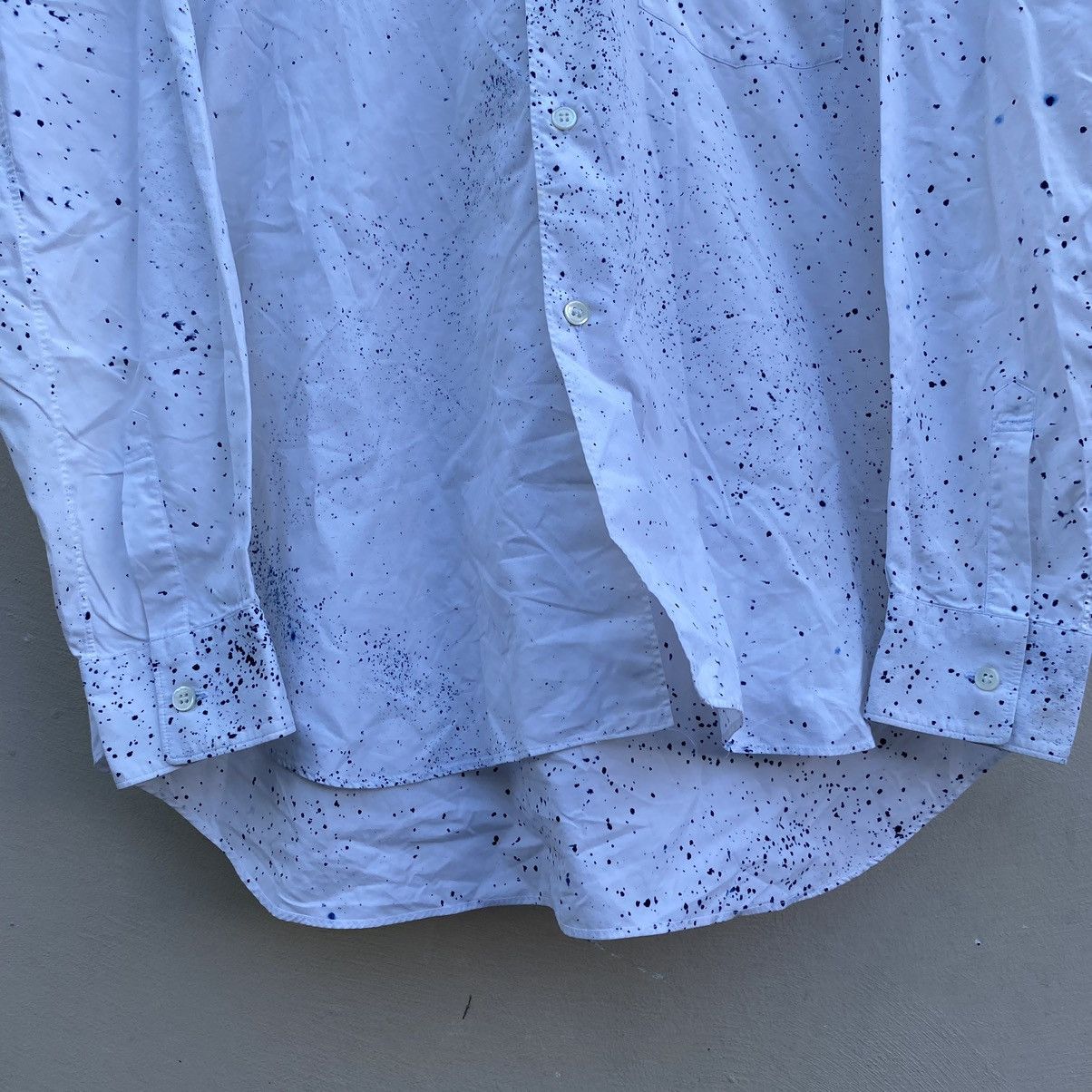 Comme des Garcons Comme des Garcons White Ink Splatter Longsleeve Shirt Size US S / EU 44-46 / 1 - 4 Thumbnail