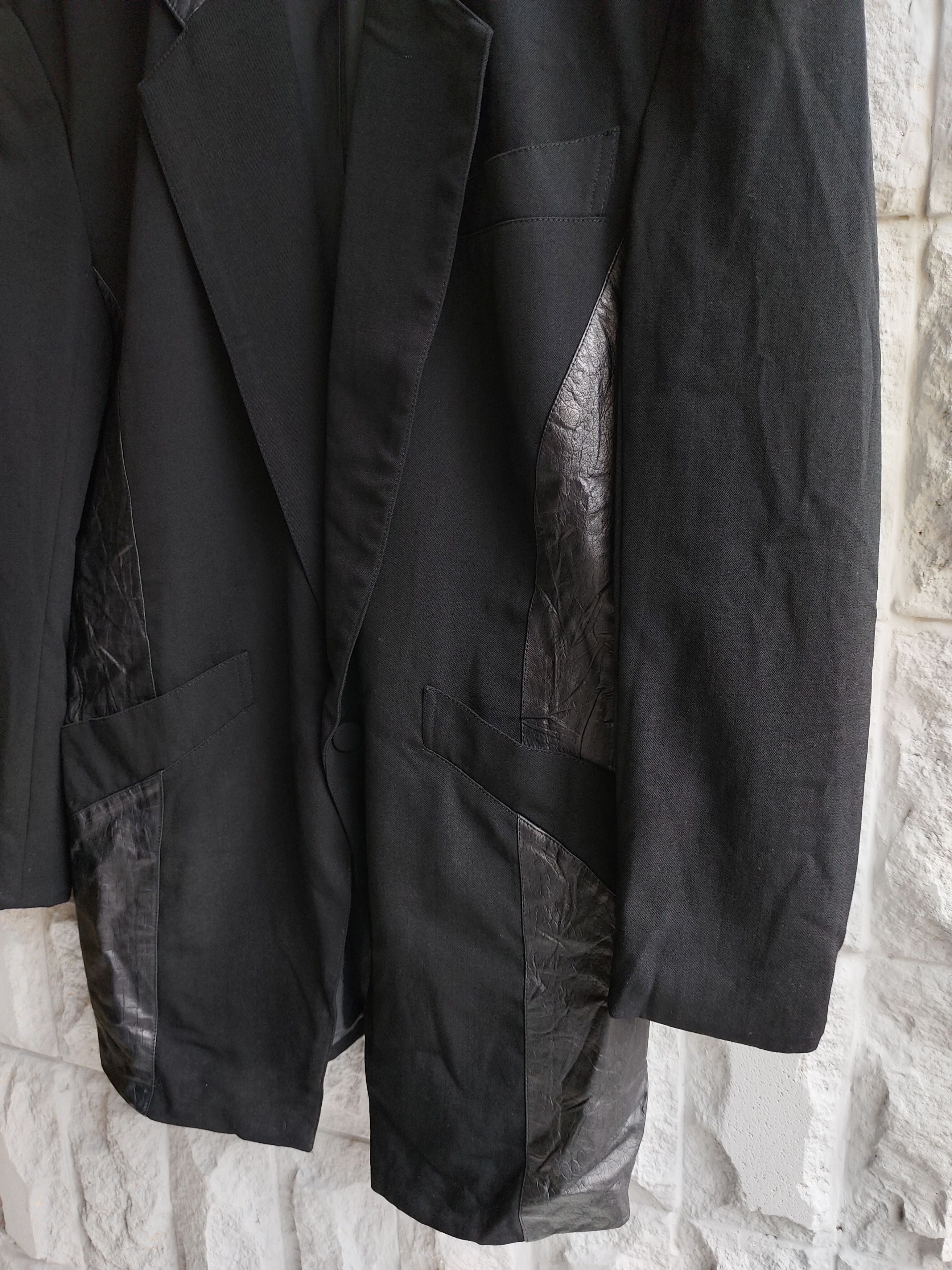 Kansai Yamamoto 80s Kansai- Archive Crocodile Embossed Leather Panel Blazer Size US M / EU 48-50 / 2 - 3 Thumbnail
