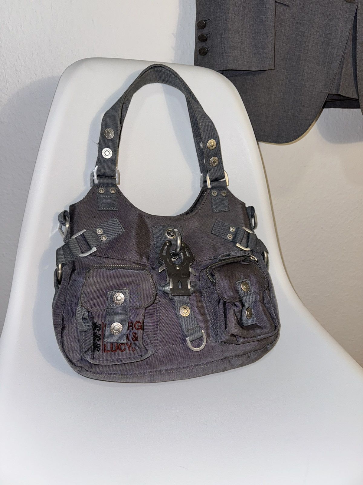 Vintage GEORGE GINA & LUCY Shoulder Bag – Charcoal Gray Size ONE SIZE - 2 Thumbnail