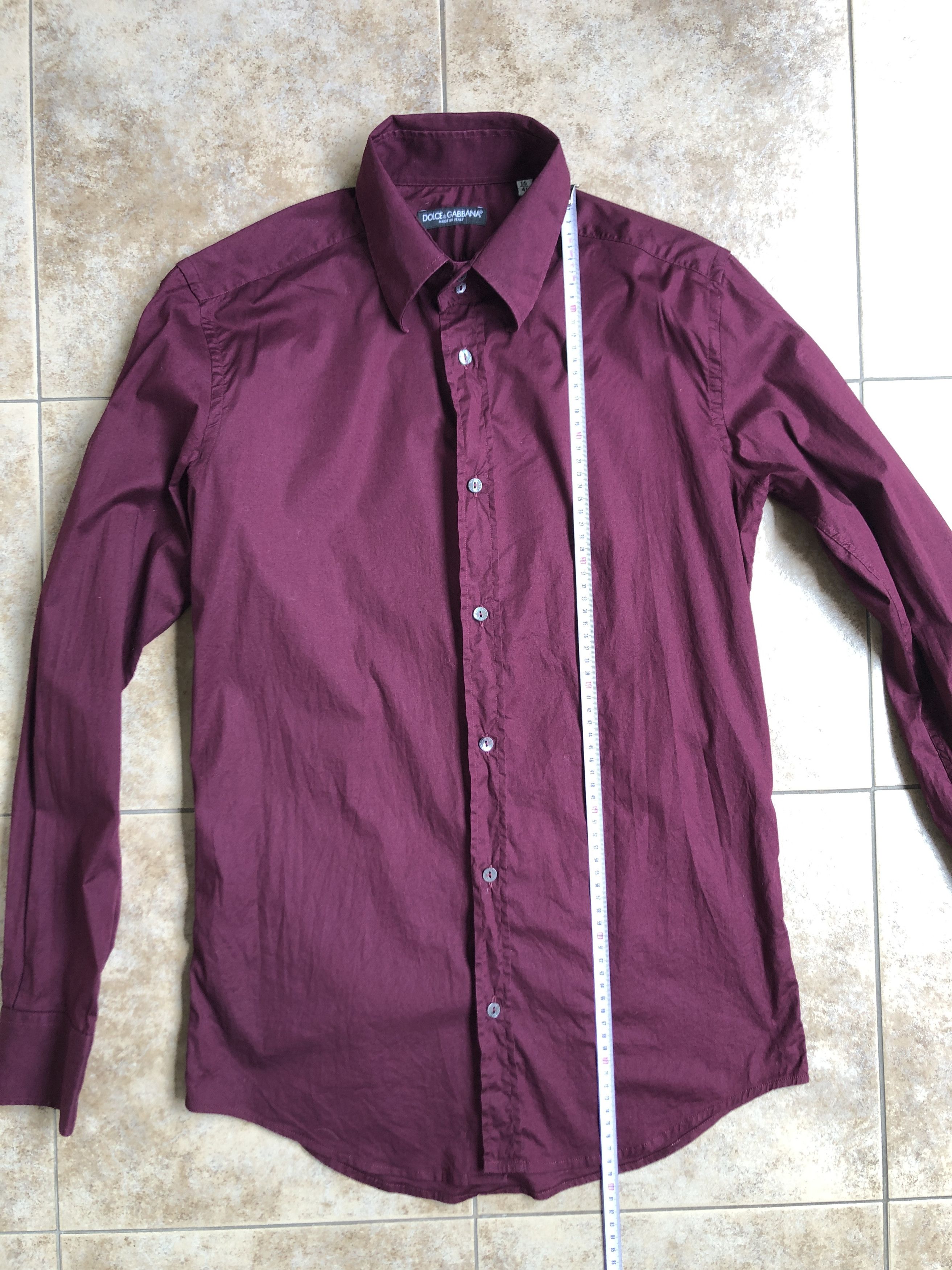 Dolce & Gabbana Dolce & Gabbana burgundy Long Sleeve Shirt Size US M / EU 48-50 / 2 - 13 Thumbnail