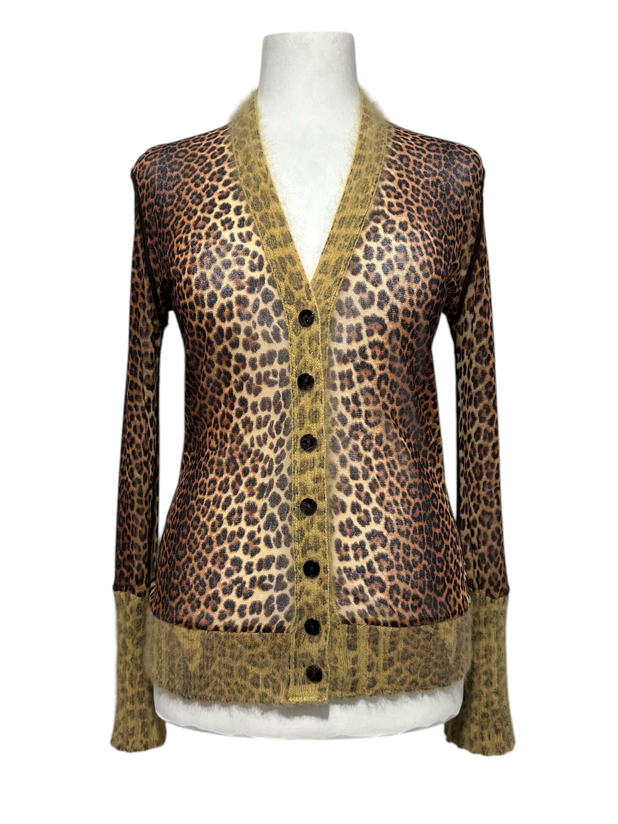 Jean Paul Gaultier Jean Paul Gaultier Cheetah Animal Print Sheer Mesh Cardigan Size M / US 6-8 / IT 42-44 - 3 Thumbnail