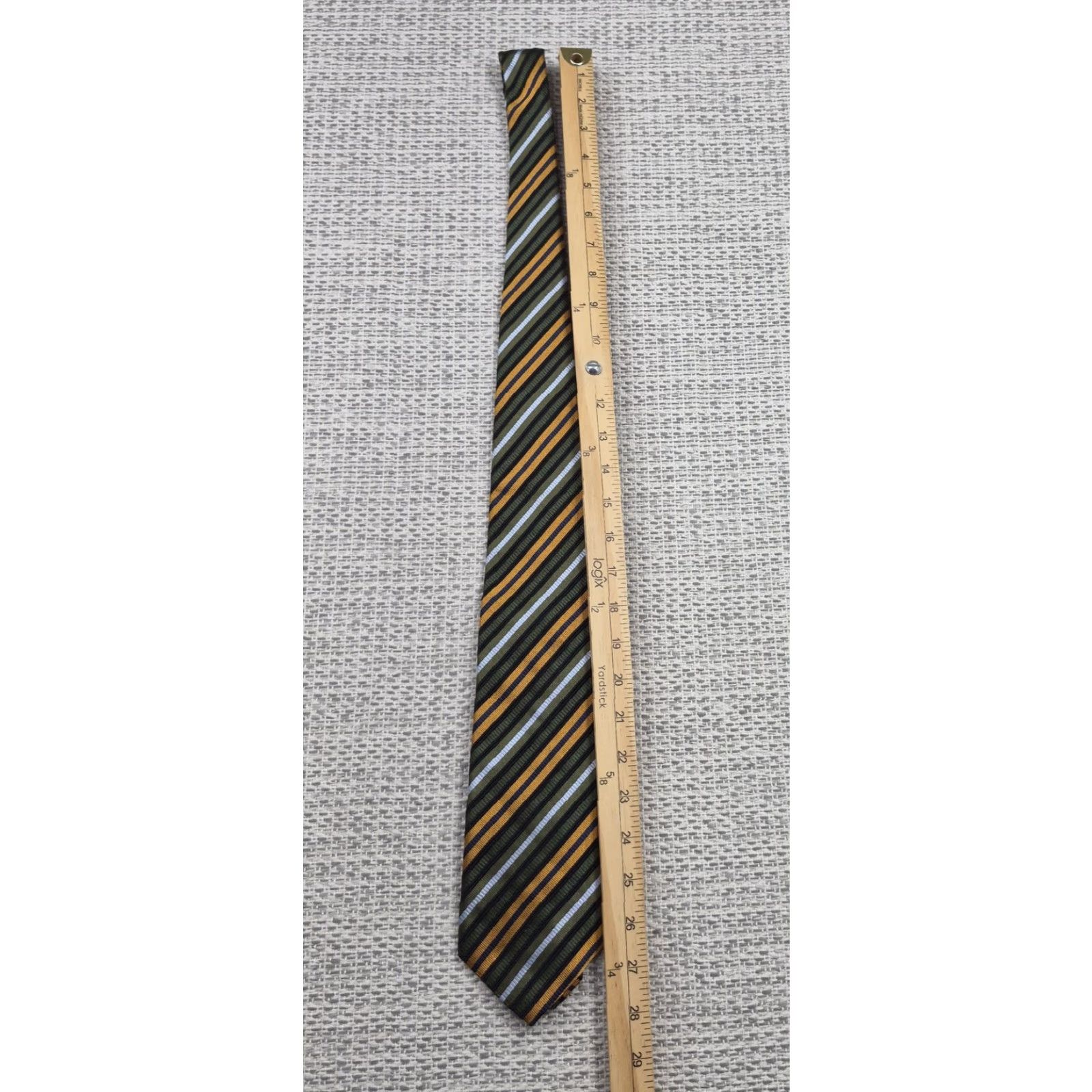 Karl Lagerfeld Lagerfeld Tie Mens One Size Multicolor Diagonal Stripe Silk Woven Necktie Size ONE SIZE - 3 Thumbnail