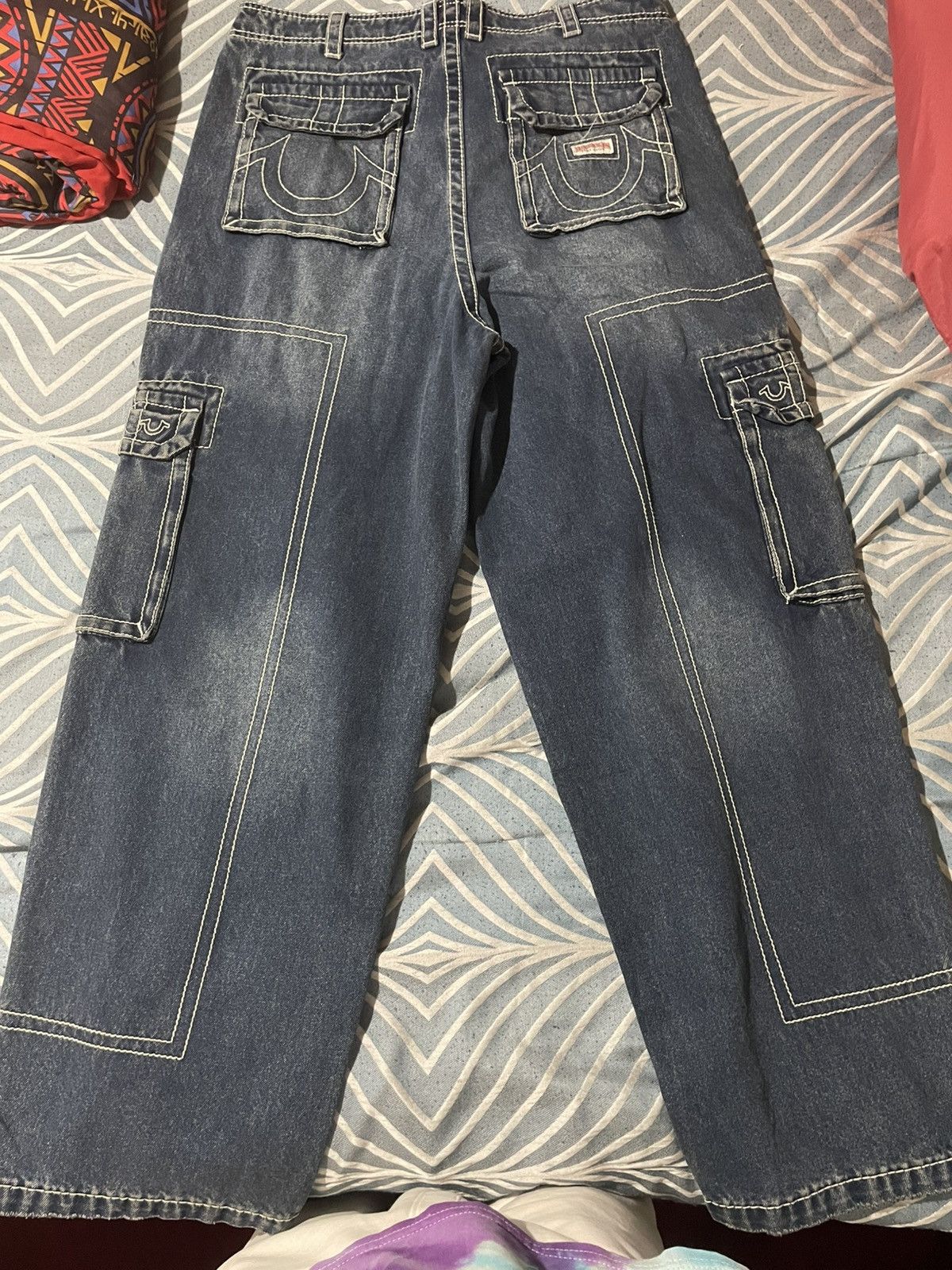 True Religion Baggy True Religion Cargo Jeans Size US 36 / EU 52 - 2 Thumbnail