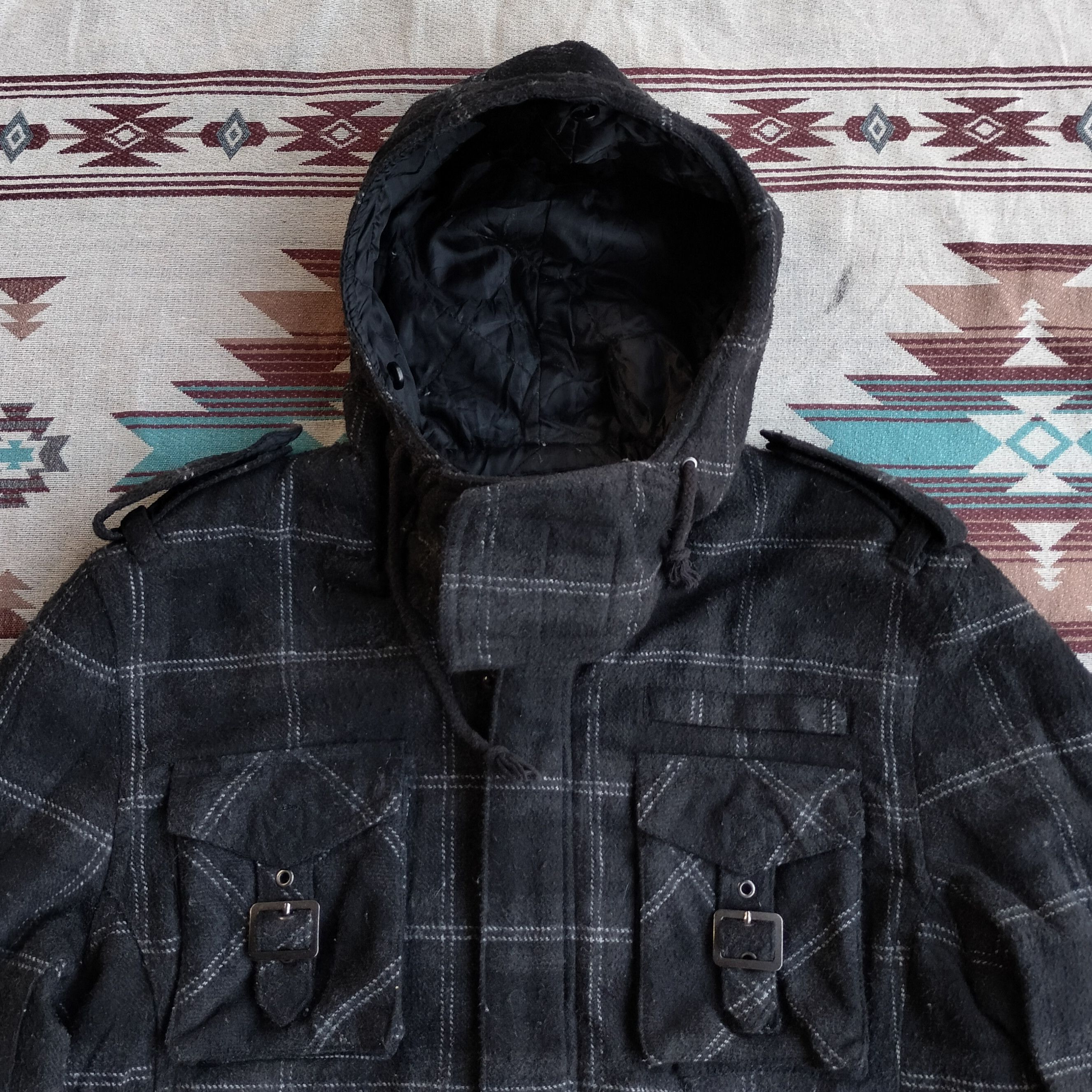 In The Attic In The Attic Rockers Garment plaid hooded jacket Size US L / EU 52-54 / 3 - 2 Thumbnail