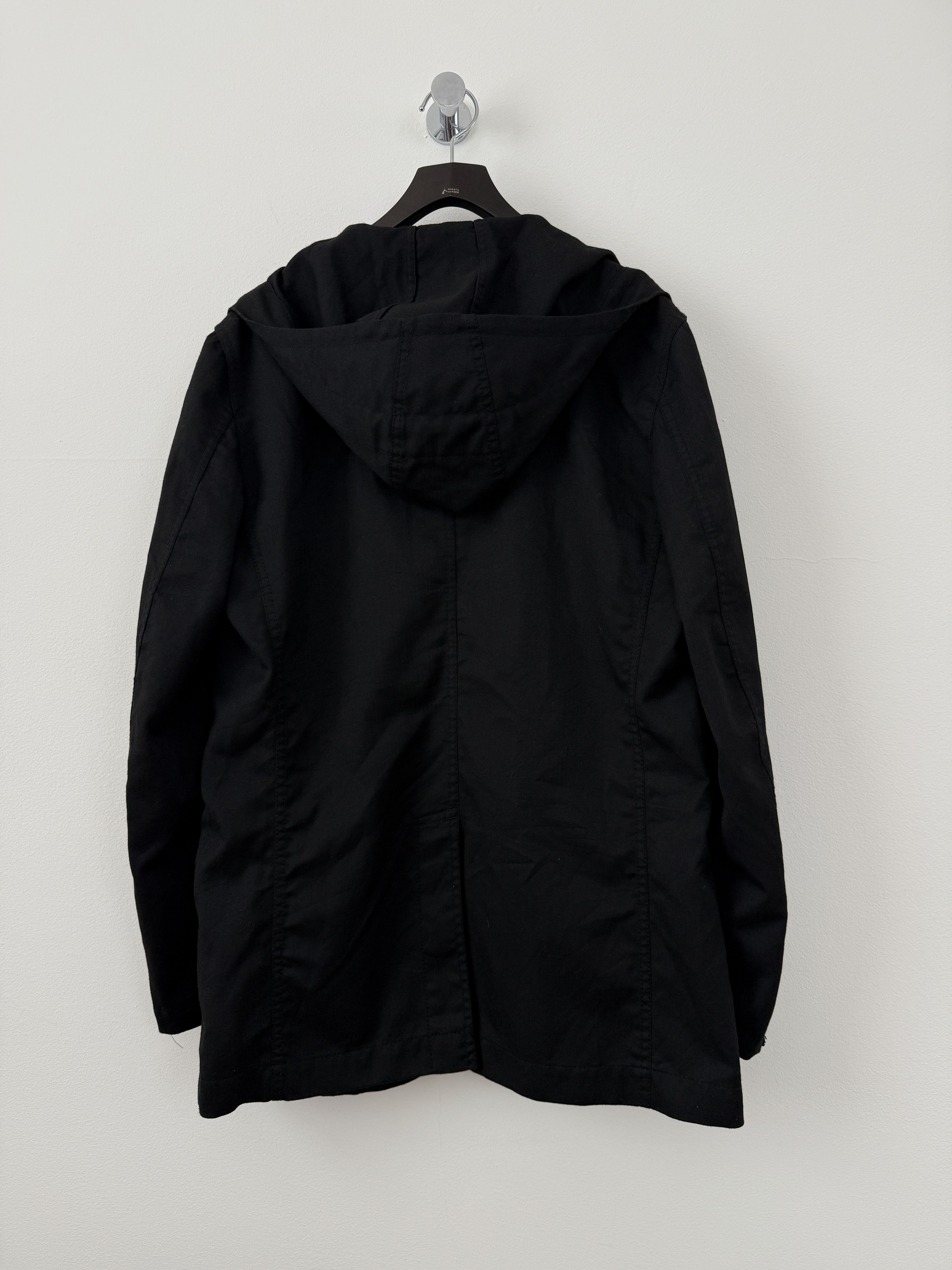 Comme des Garcons Black Hooded Button Up Jacket Size US M / EU 48-50 / 2 - 4 Thumbnail