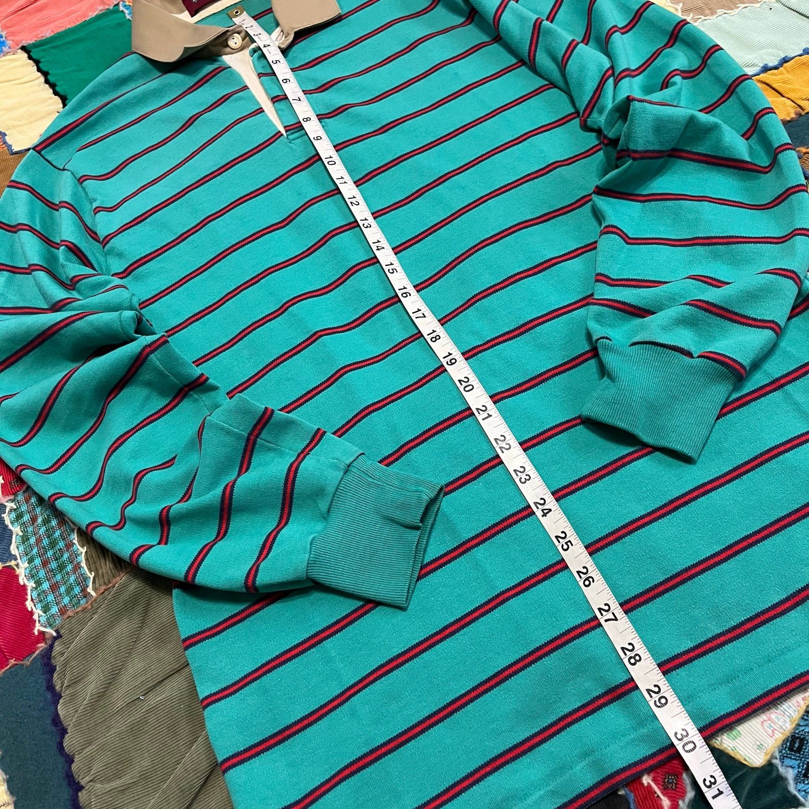 Other Vintage Northwestern Knitting Company Blue/Red Striped Rugby Size US L / EU 52-54 / 3 - 4 Thumbnail