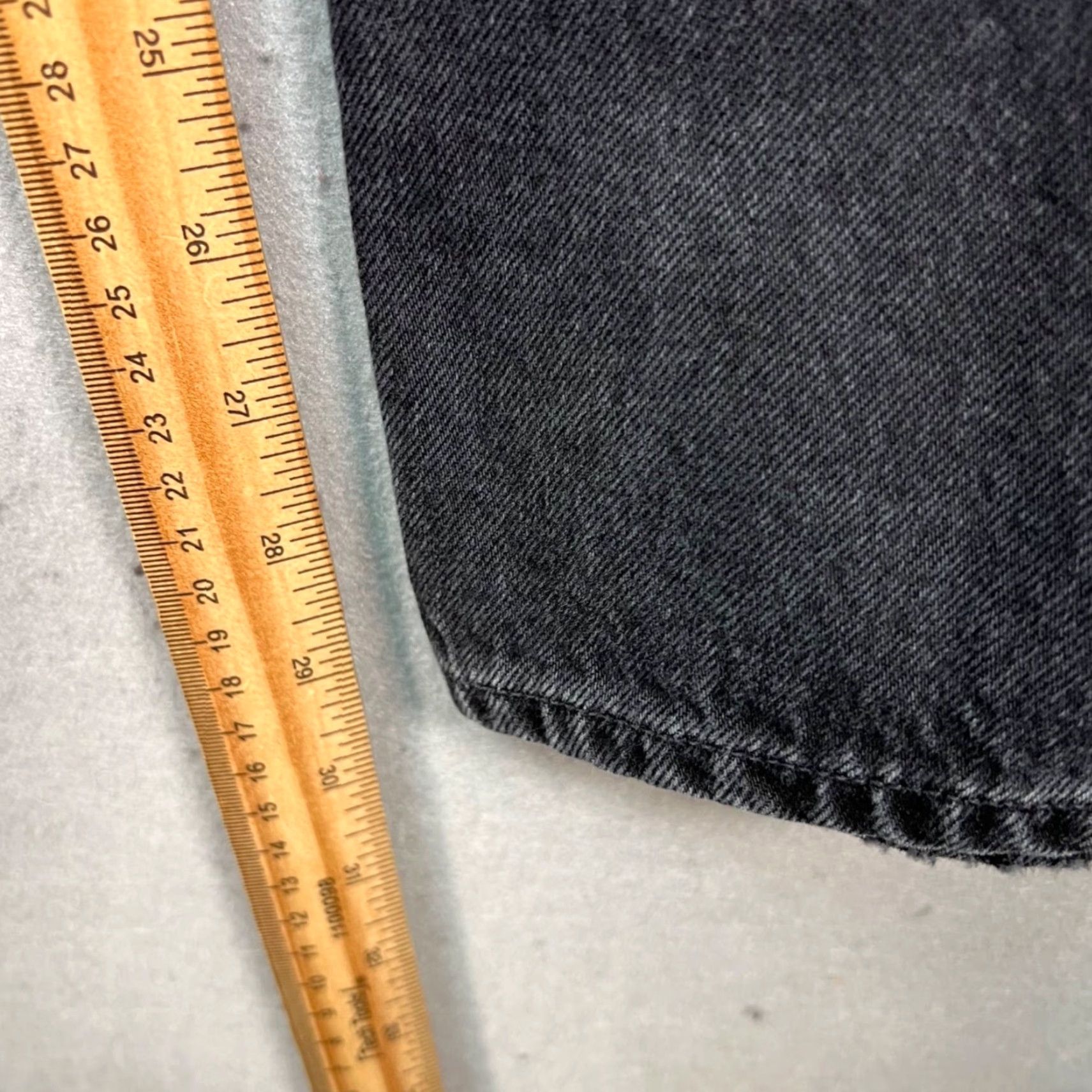 Agolde AGOLDE Lana Slice Organic Denim Jeans Womens 27 Black 5-Pocket Design High Rise Straight Distressed Vintage No Size 27" / US 4 / IT 40 - 7 Thumbnail