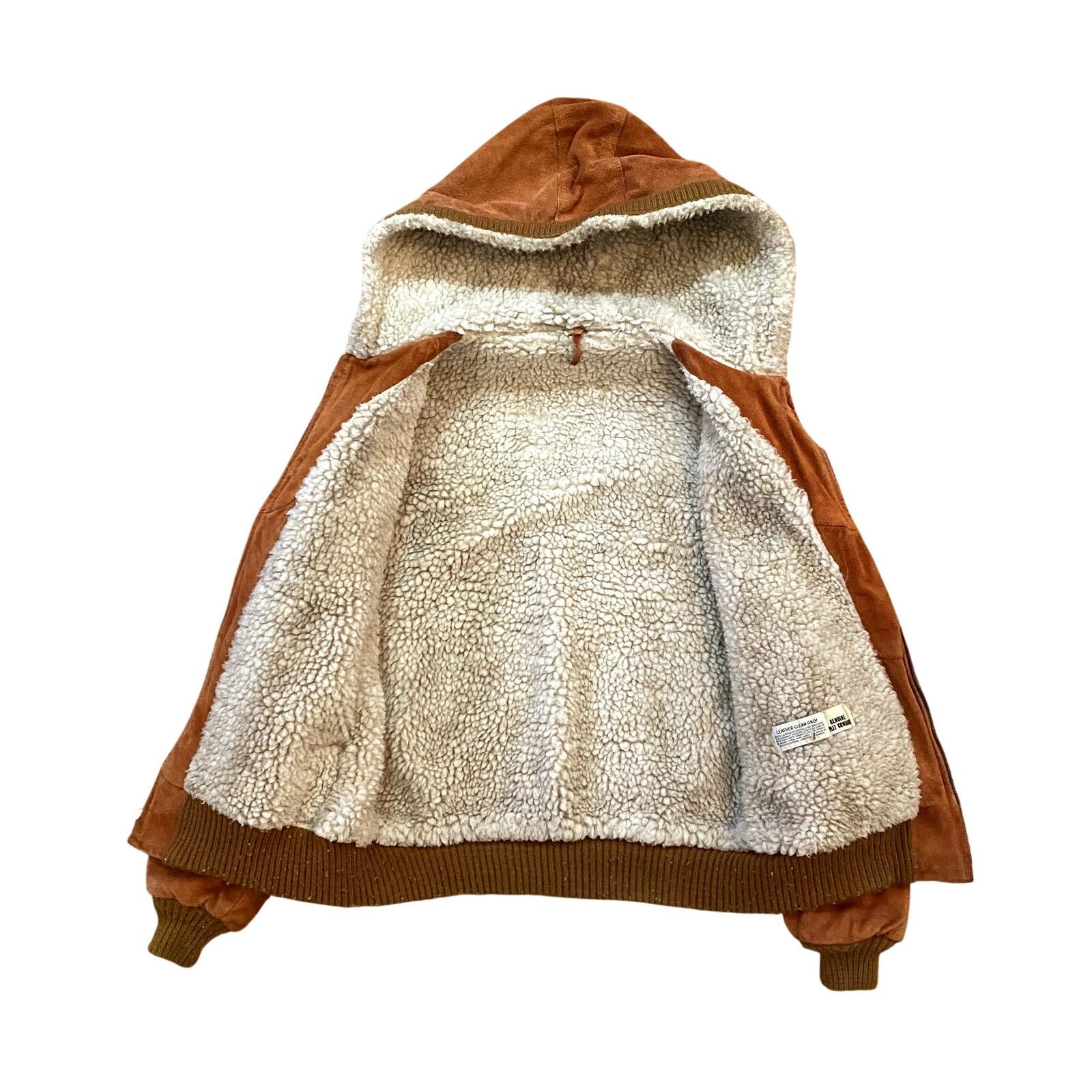 Vintage Vintage 70s Western Suede Cowhide Sherpa Lined Hoodie Jacket Size US M / EU 48-50 / 2 - 3 Thumbnail