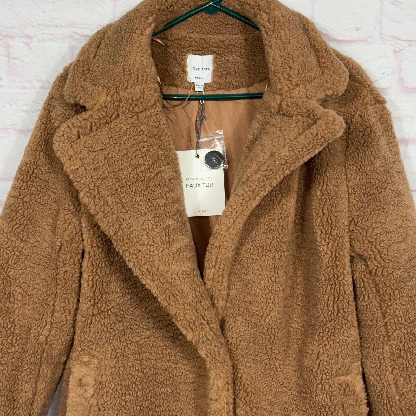 Other Love Tree Faux Fur Teddy Coat Medium NWT Size M / US 6-8 / IT 42-44 - 2 Thumbnail