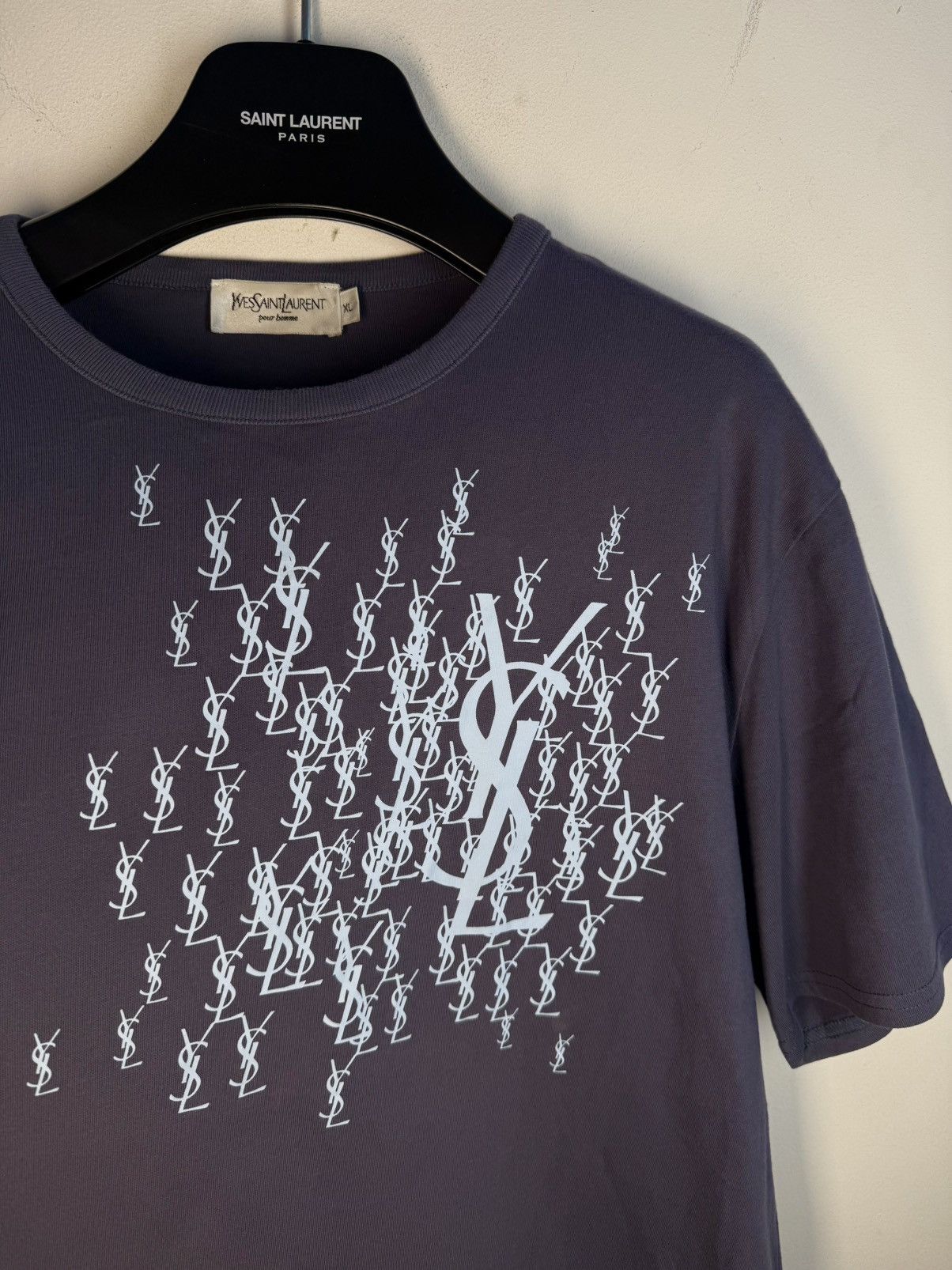 Yves Saint Laurent YSL T-shirt Big Logo Size US L / EU 52-54 / 3 - 1 Thumbnail