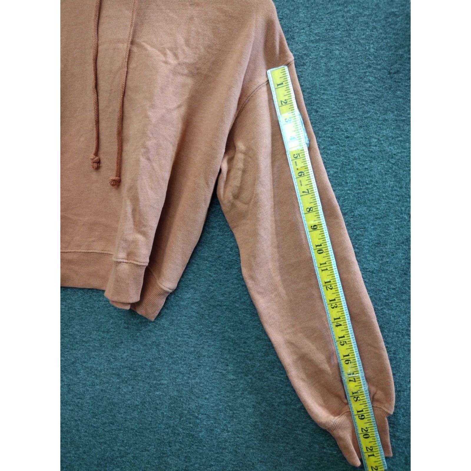 Vintage S Sweatshirt Hoodie Women's Small Light Brown Cropped Long Sleeve Size S / US 4 / IT 40 - 4 Thumbnail