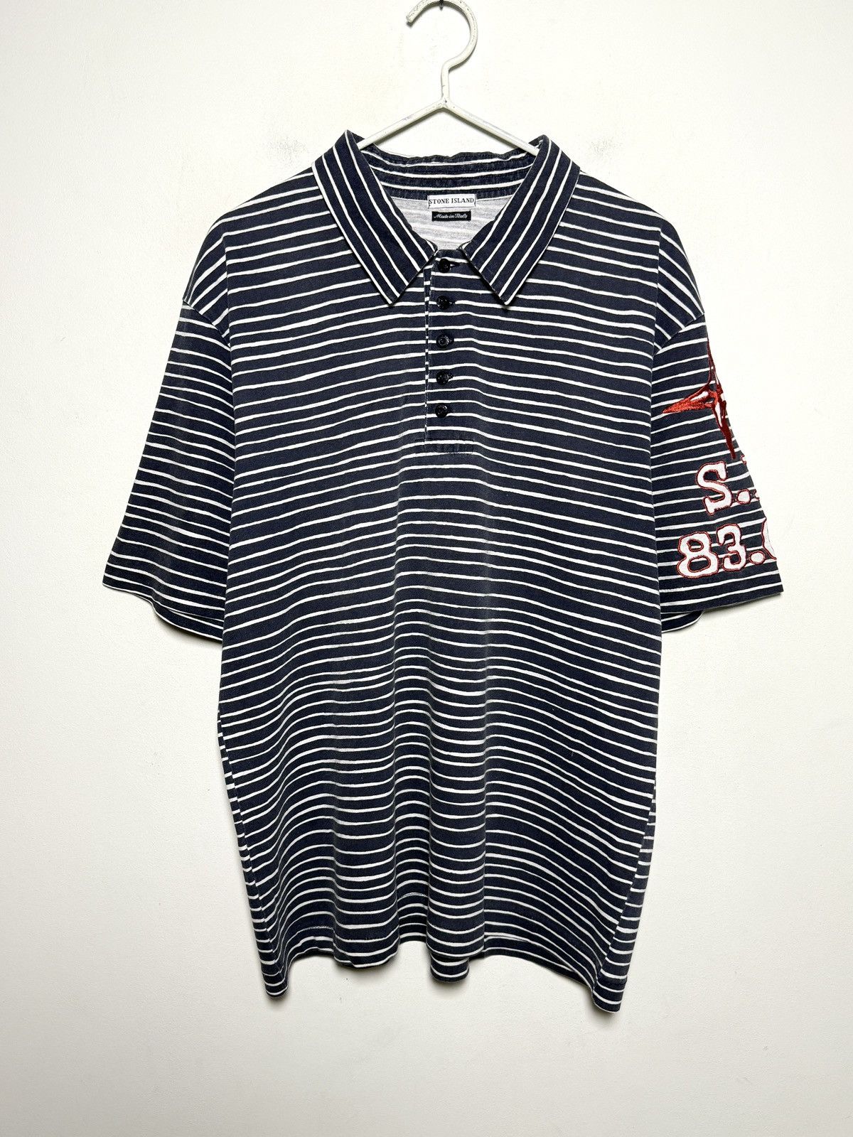 Stone Island stone island y2k striped polo Size US L / EU 52-54 / 3 - 1 Thumbnail