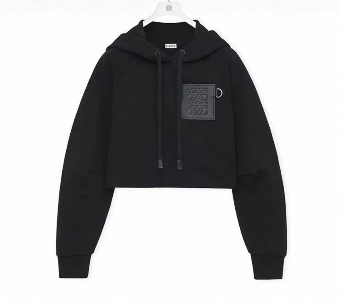 Loewe LOEWE Leather Patch Cropped Hoodie Size US M / EU 48-50 / 2 - 1 Thumbnail
