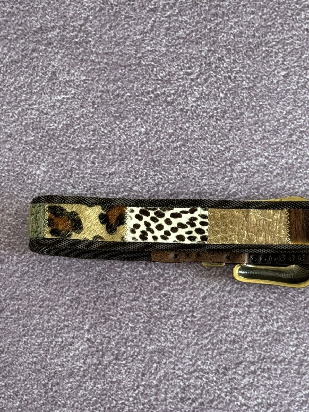 Japanese Brand Vintage Faux Fur Glamour Y2K Bb Simons Style Metal Belt Size ONE SIZE - 8 Thumbnail